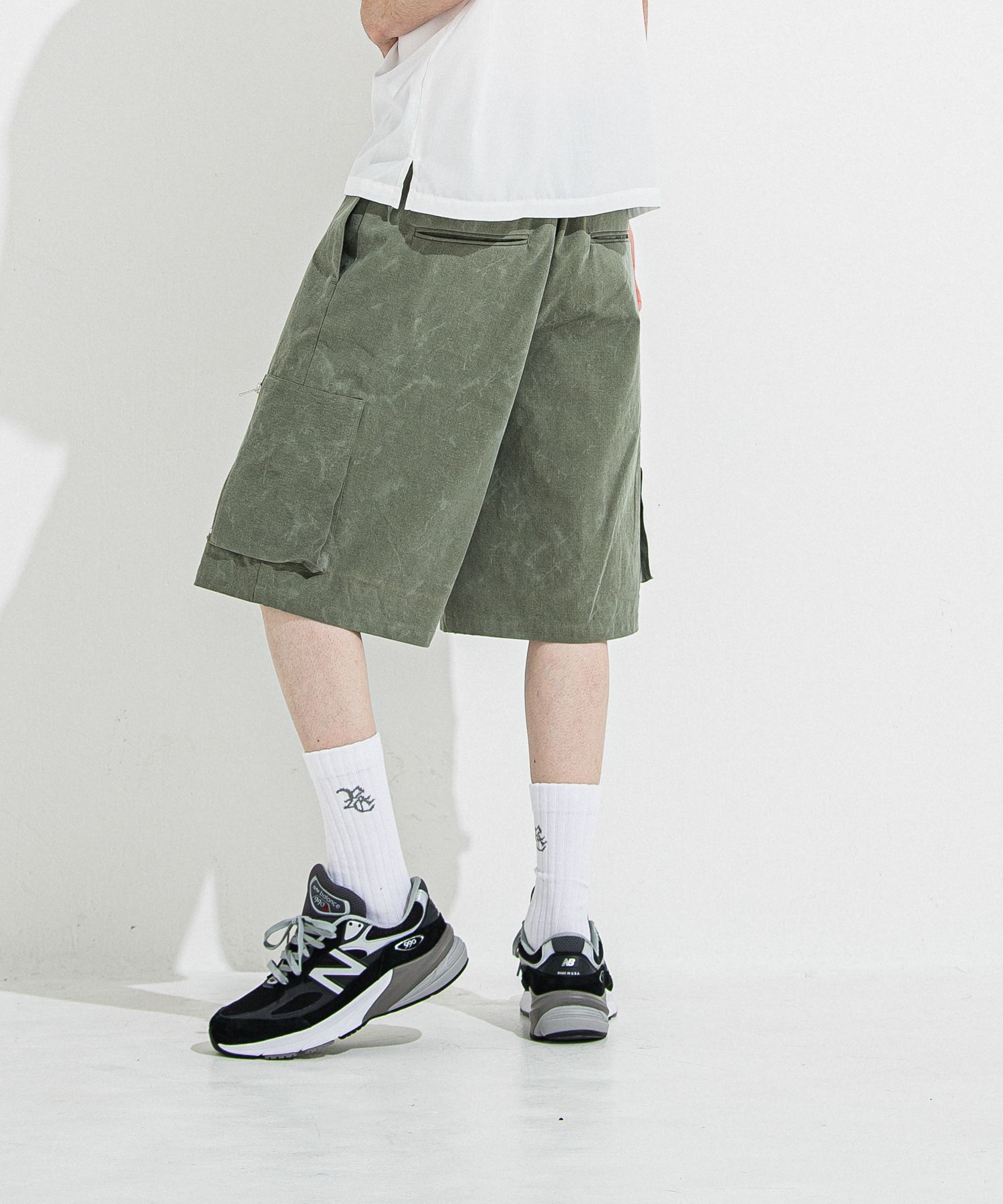 DAVID CARGO HALF PANTS / RC36-HP-007 / ミリタリーカーゴハーフパンツ / ヴィンテージカーキ