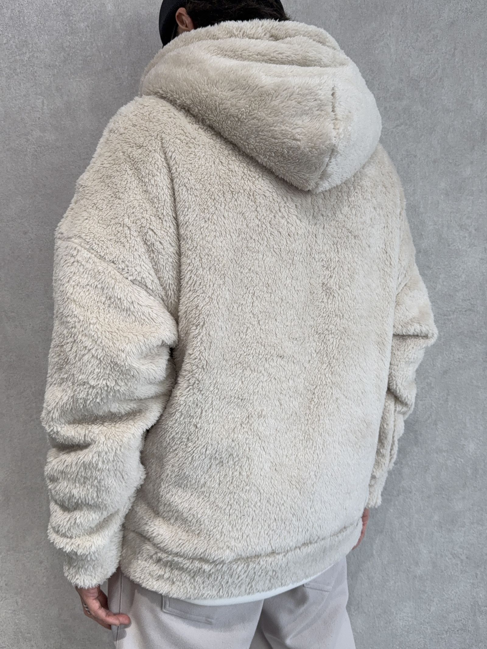 BOA ZIP LOOSE HOODIE / RC38-C-007 / ボアジップパーカー / ブラウン