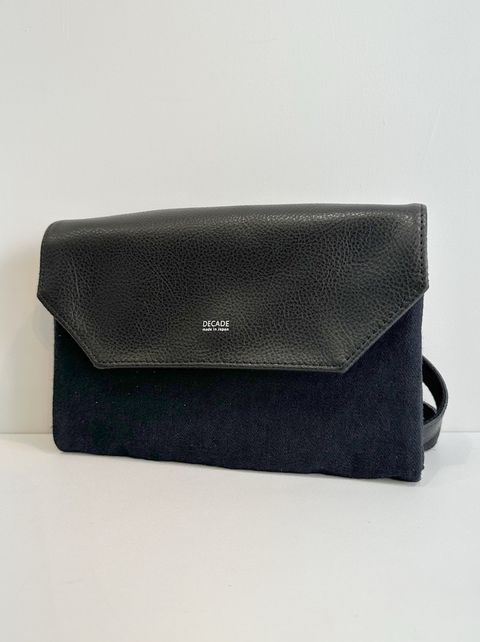 オイルドカウレザー ミニウォレットショルダーバッグ / DCD-01233X / ブラック