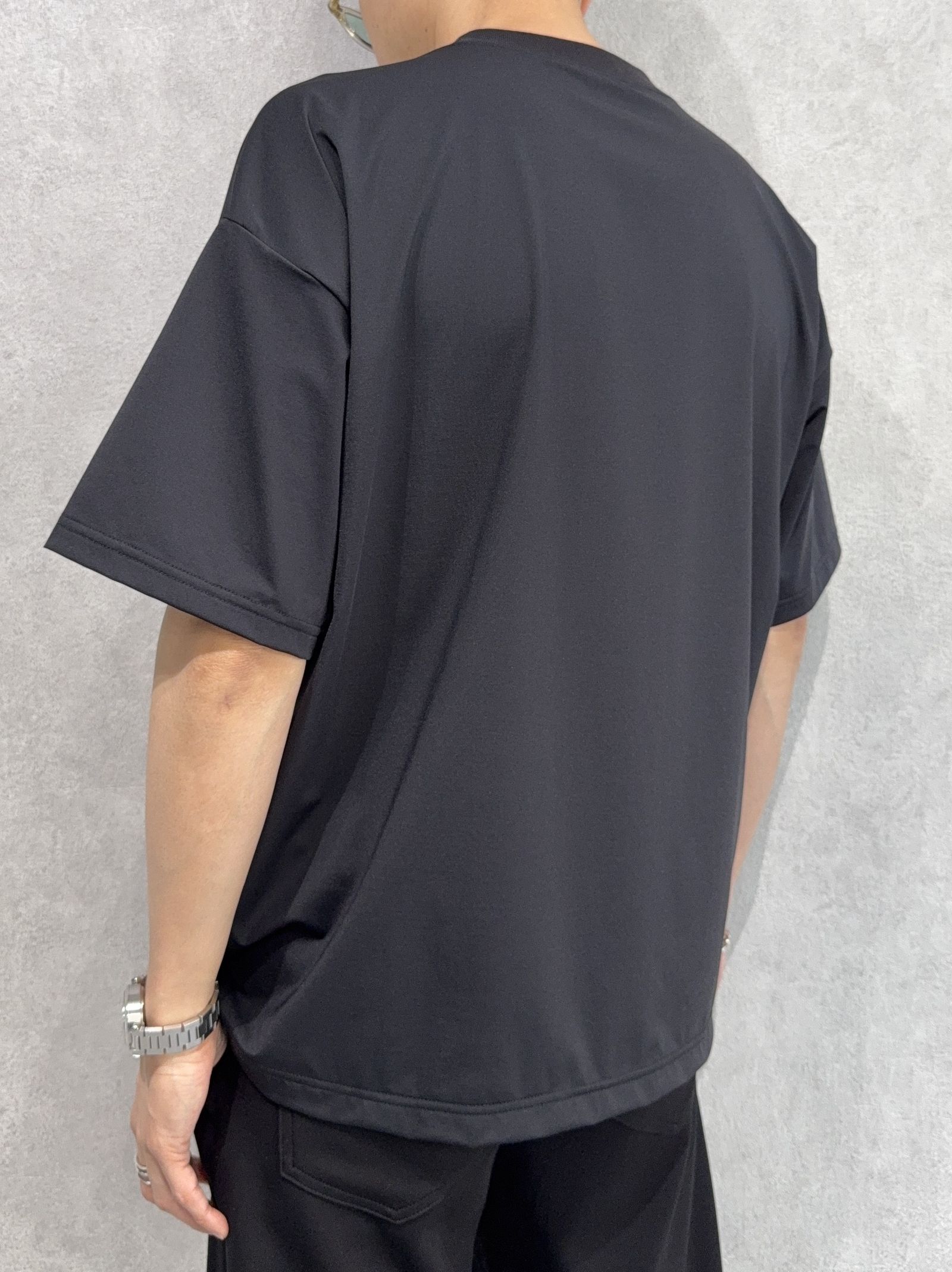 WILL OVER NYLON T / DP1-T-002 / ウィルプリントナイロンビッグTシャツ / ブラック