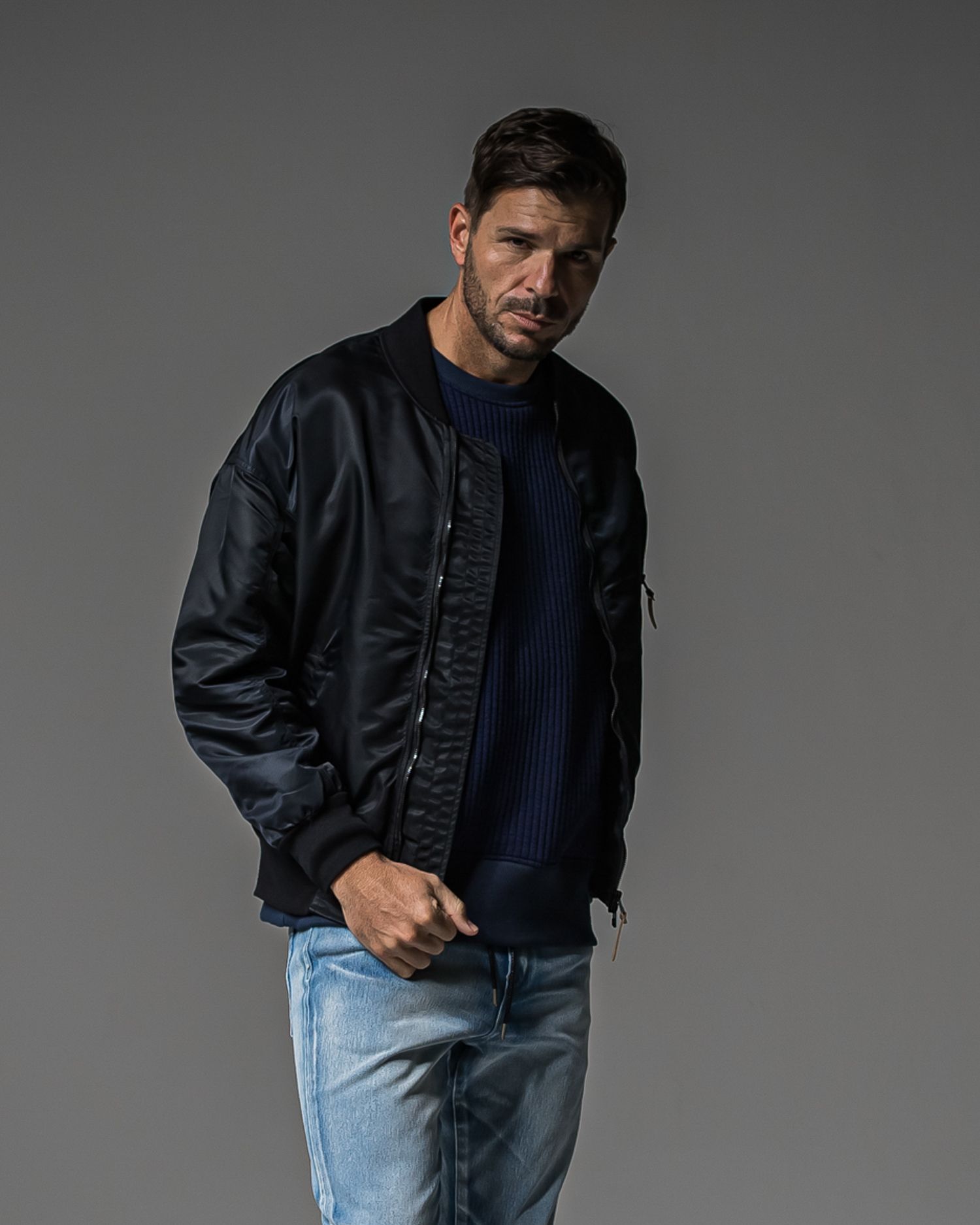 LIGHT DAVID JACKET / RC37-JK-002 / ナイロンライトMA-1 / ブラック (9月上旬入荷予定)