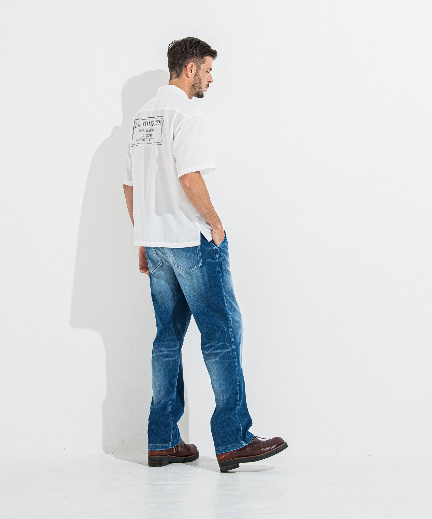 DENIM JERSEY WIDE PT / RC36-ST-016WTD / ライトオンスデニムジャージワイドパンツ / ダークインディゴ