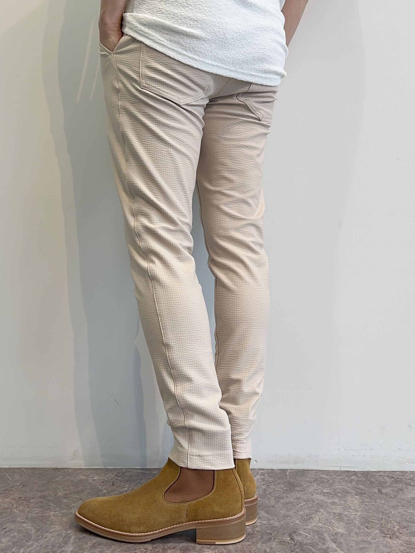 CHRIS EASY TUCK PANTS / RC27-ST-016T / シアサッカーイージータックパンツ / ベージュ