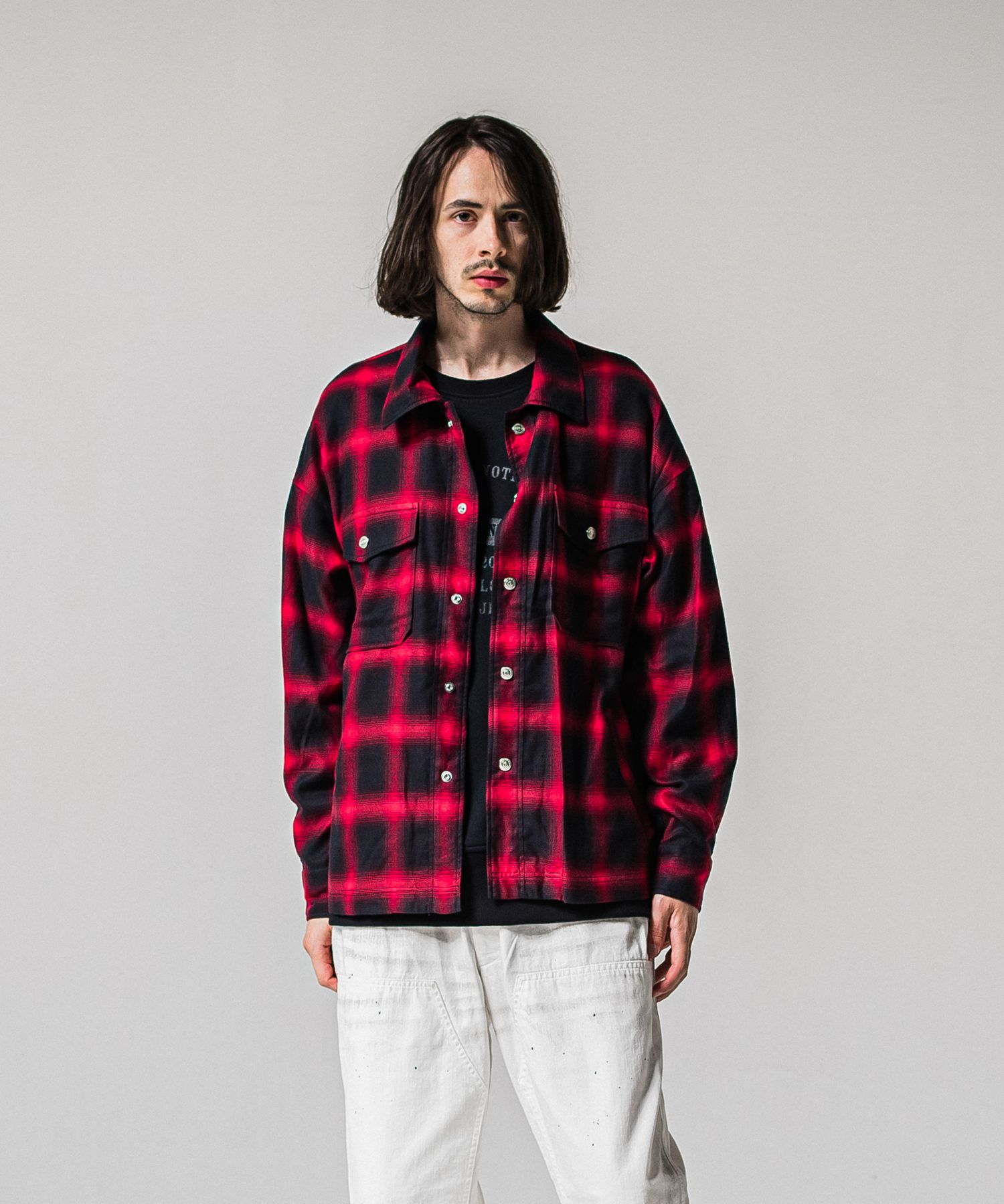 50S CHECK JK / RC39-JK-007C / チェックシャツジャケット / レッド (2月中旬入荷予定)