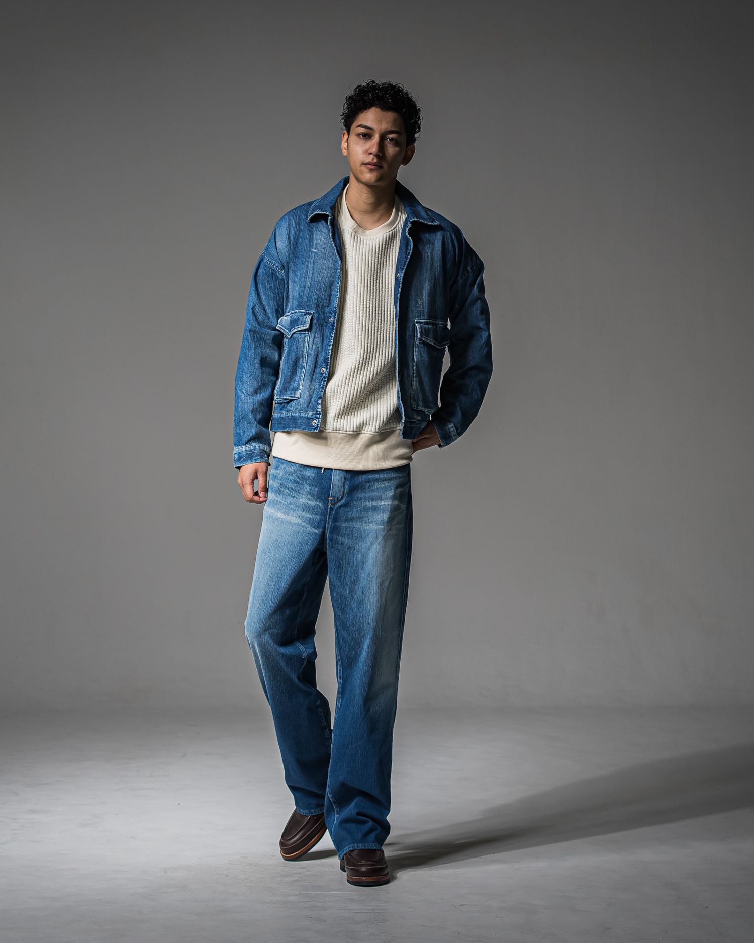 KING DENIM JERSEY / RC37-ST-005 / デニムジャージ バギーワイドパンツ / ライトインディゴ