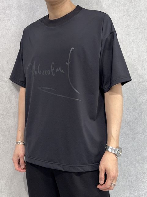 PB SIGN OVER NYLON T / DP1-T-001 / サインプリントナイロンビッグTシャツ / ブラック
