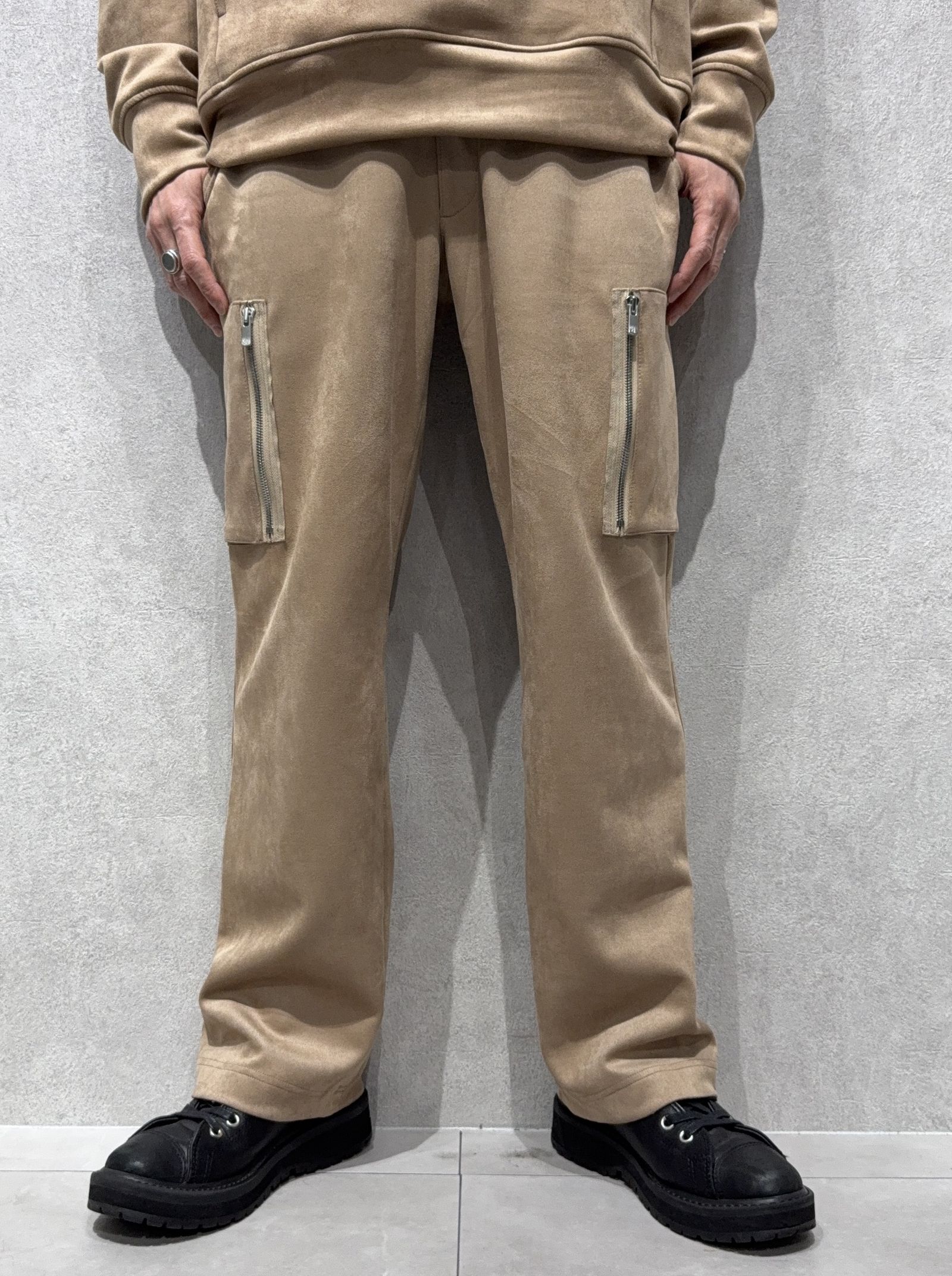 DAVID CARGO PANTS / RC38-ST-040 / スエードワイドカーゴパンツ / ブラウン