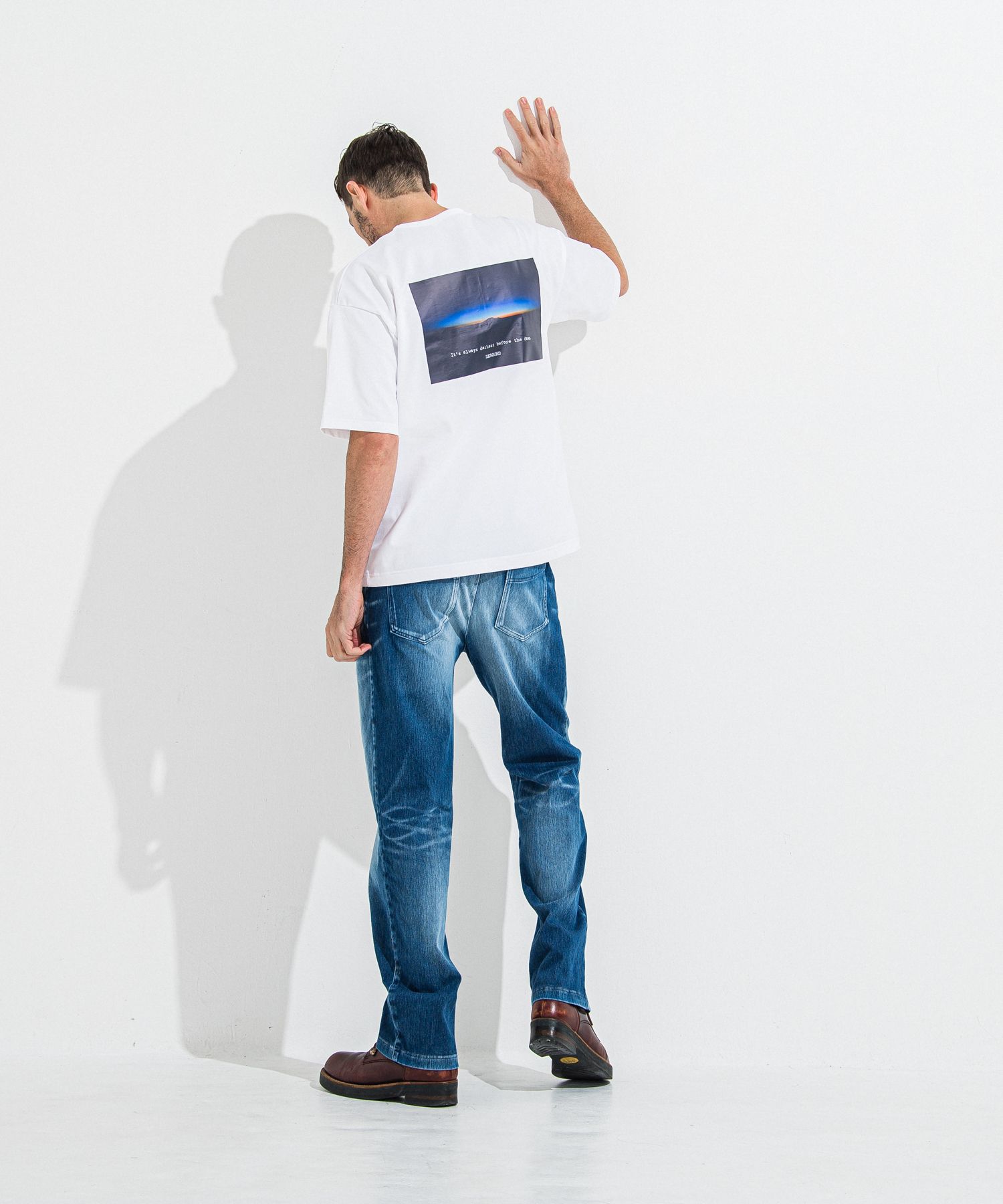 DENIM JERSEY WIDE PT / RC36-ST-016WTD / ライトオンスデニムジャージワイドパンツ / ダークインディゴ
