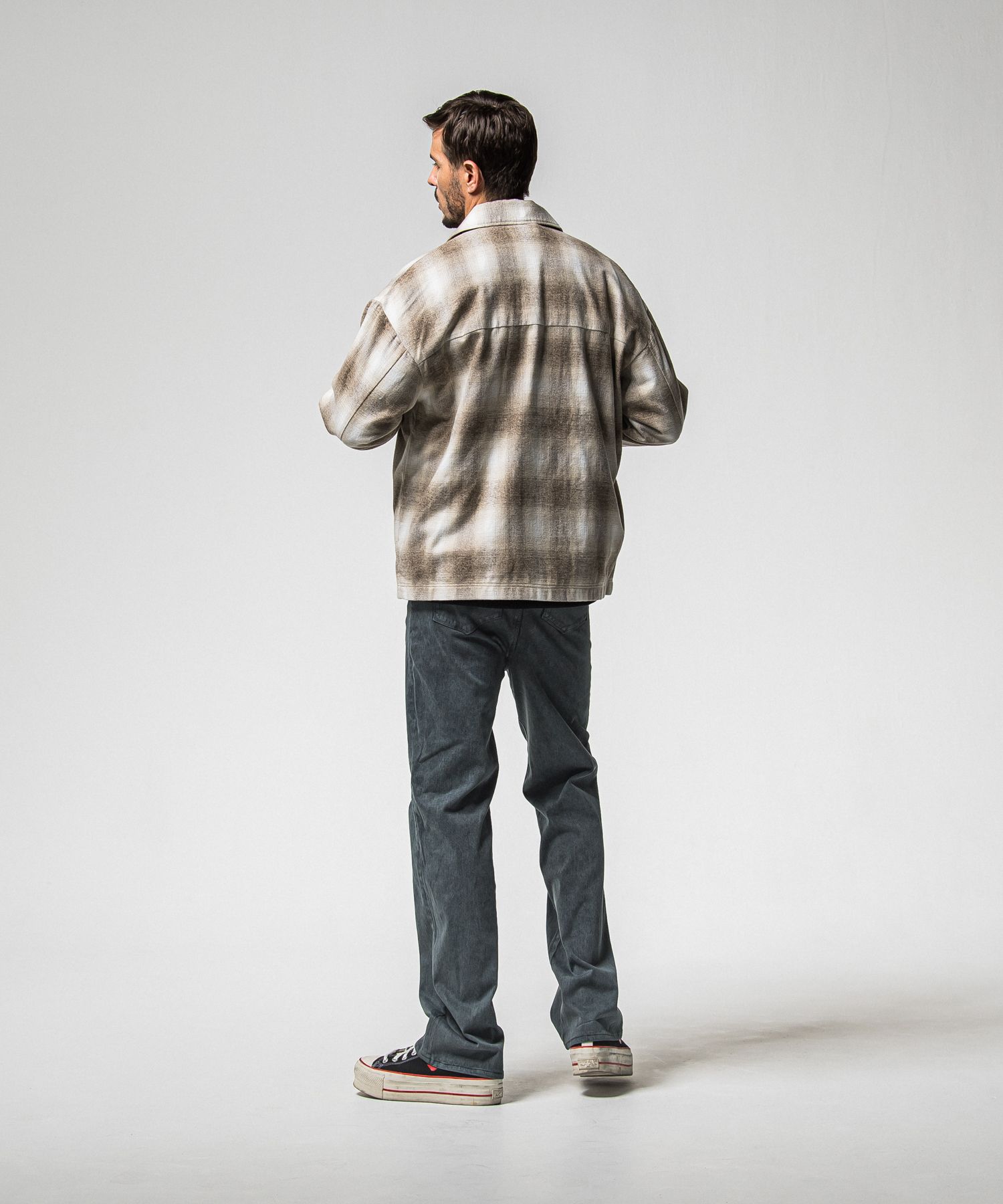 FLANNEL CHECK JK / RC38-JK-007 / フランネルチェックCPOジャケット / ブラウン (10月中旬入荷予定)