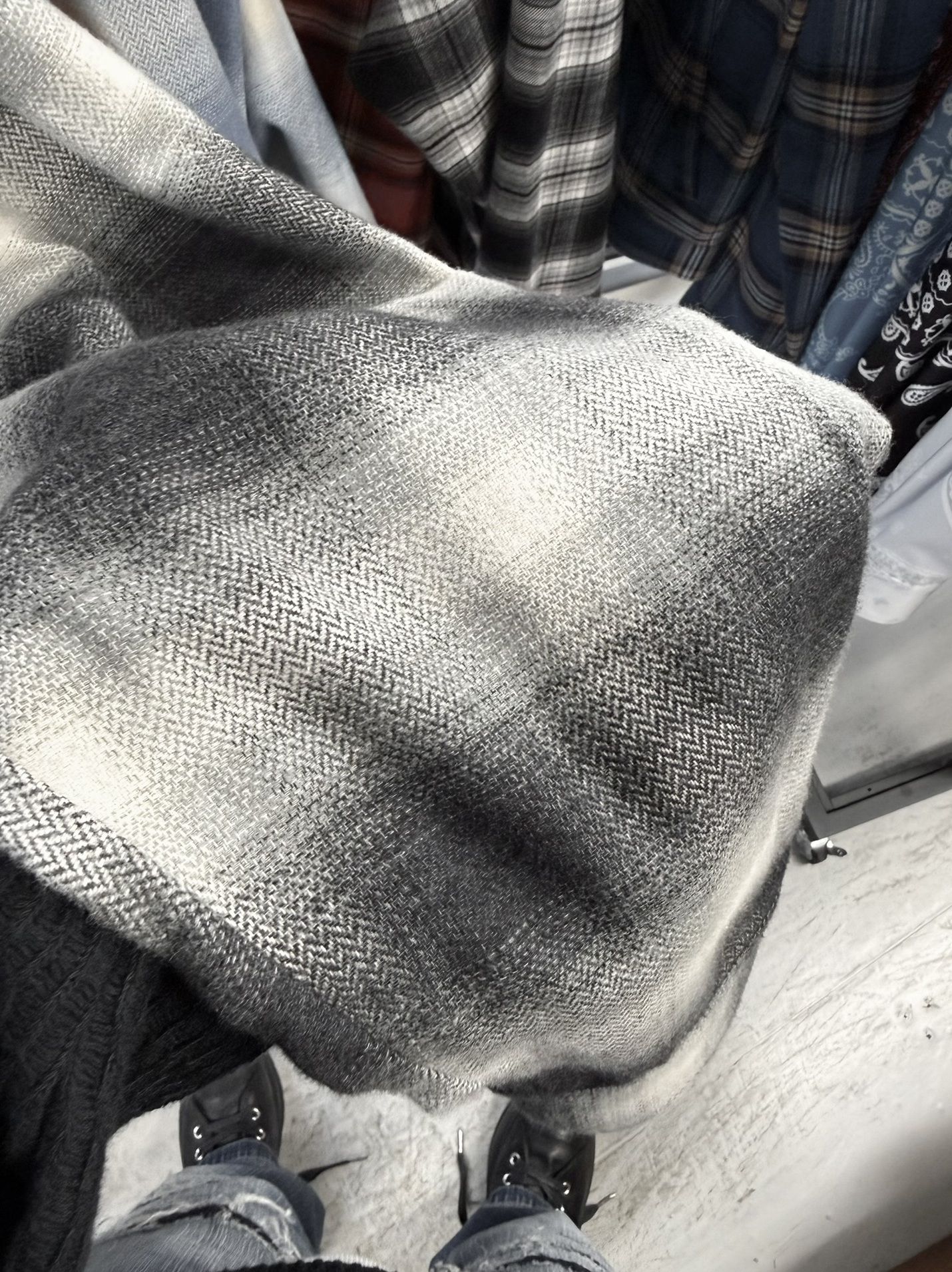 FLANNEL CHECK JK / RC41-JK-006 / フランネルチェックCPOジャケット / ブラック (8月下旬入荷予定)