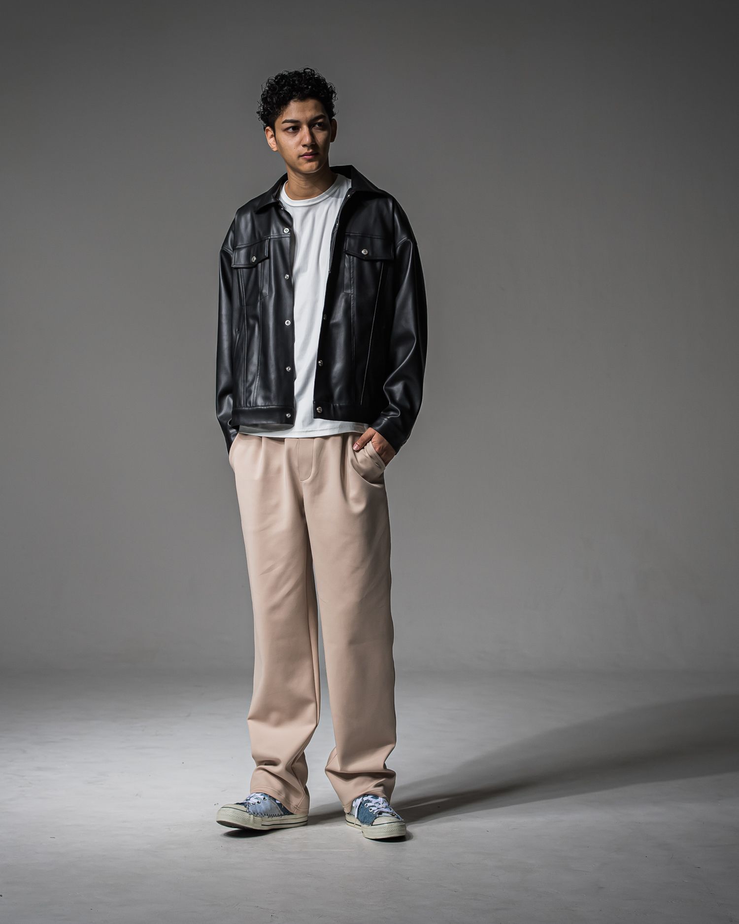 CHRIS EASY WIDE TUCK PANTS / RC37-ST-016WT / ワイドタックパンツ / ベージュ