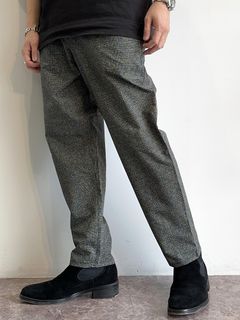 PAT WIDE EASY PANTS / RC32-ST-036 / ベルト付きテーパードワイドパンツ / グレンチェック
