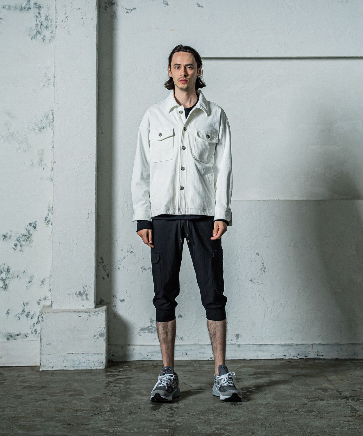 DENIM JERSEY OVER CPO / RC35-JK-002 / デニムジャージCPOジャケット / ホワイト