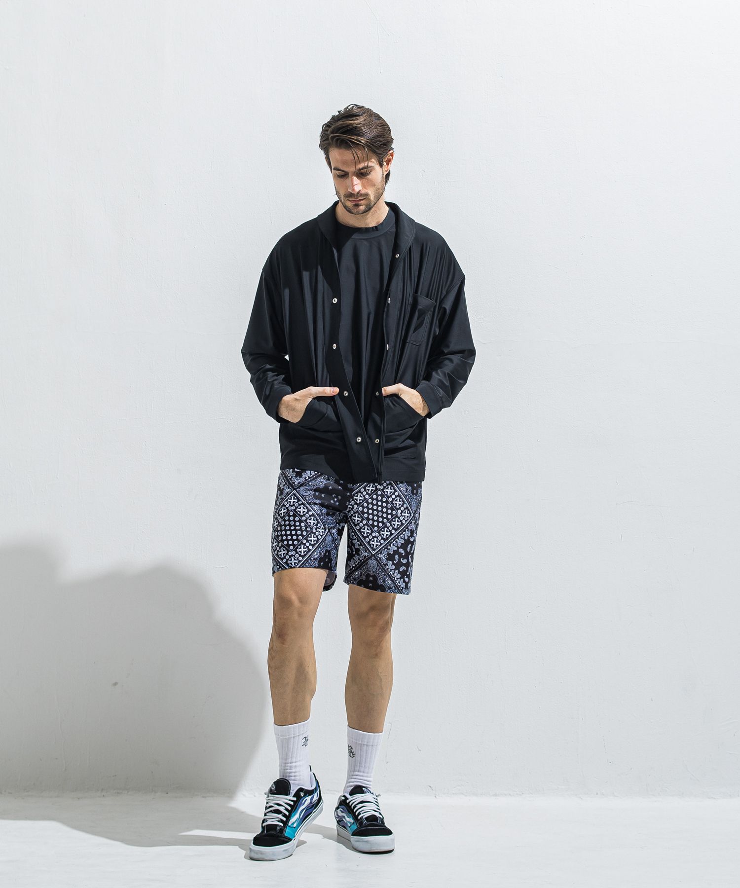 RUSH CAVER ALL / RC40-JK-002 / ラッシュガードカバーオール / ブラック (5月中旬入荷予定)