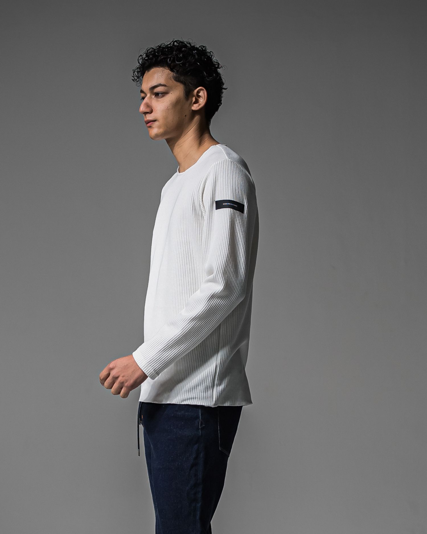 CUTOFF RAIL LONGSLEEVE / RC37-C-001 / レールカットソー / ホワイト (9月中旬入荷予定)