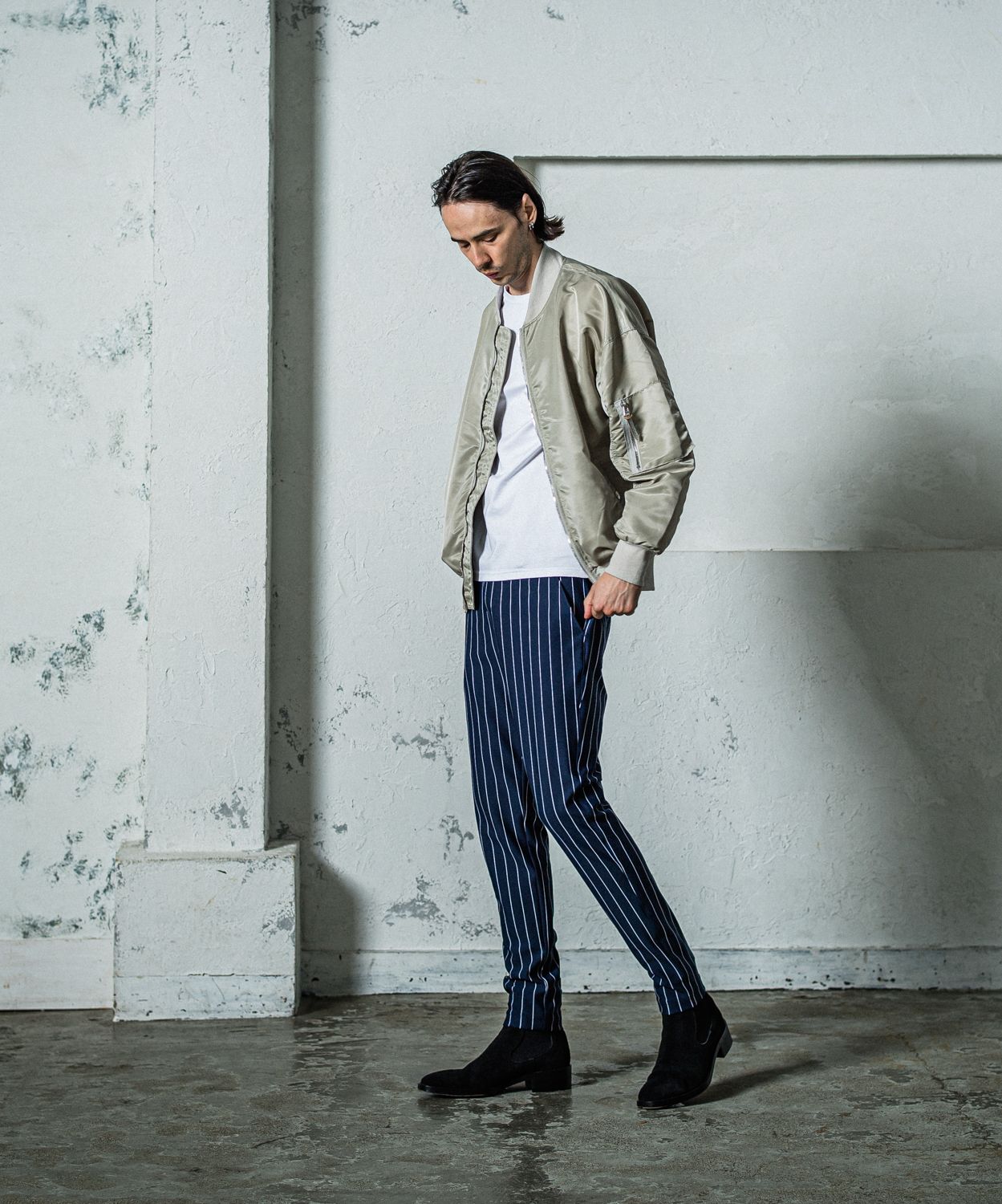 CHRIS EASY PANTS / RC35-ST-016 / イージーパンツ / ネイビーストライプ