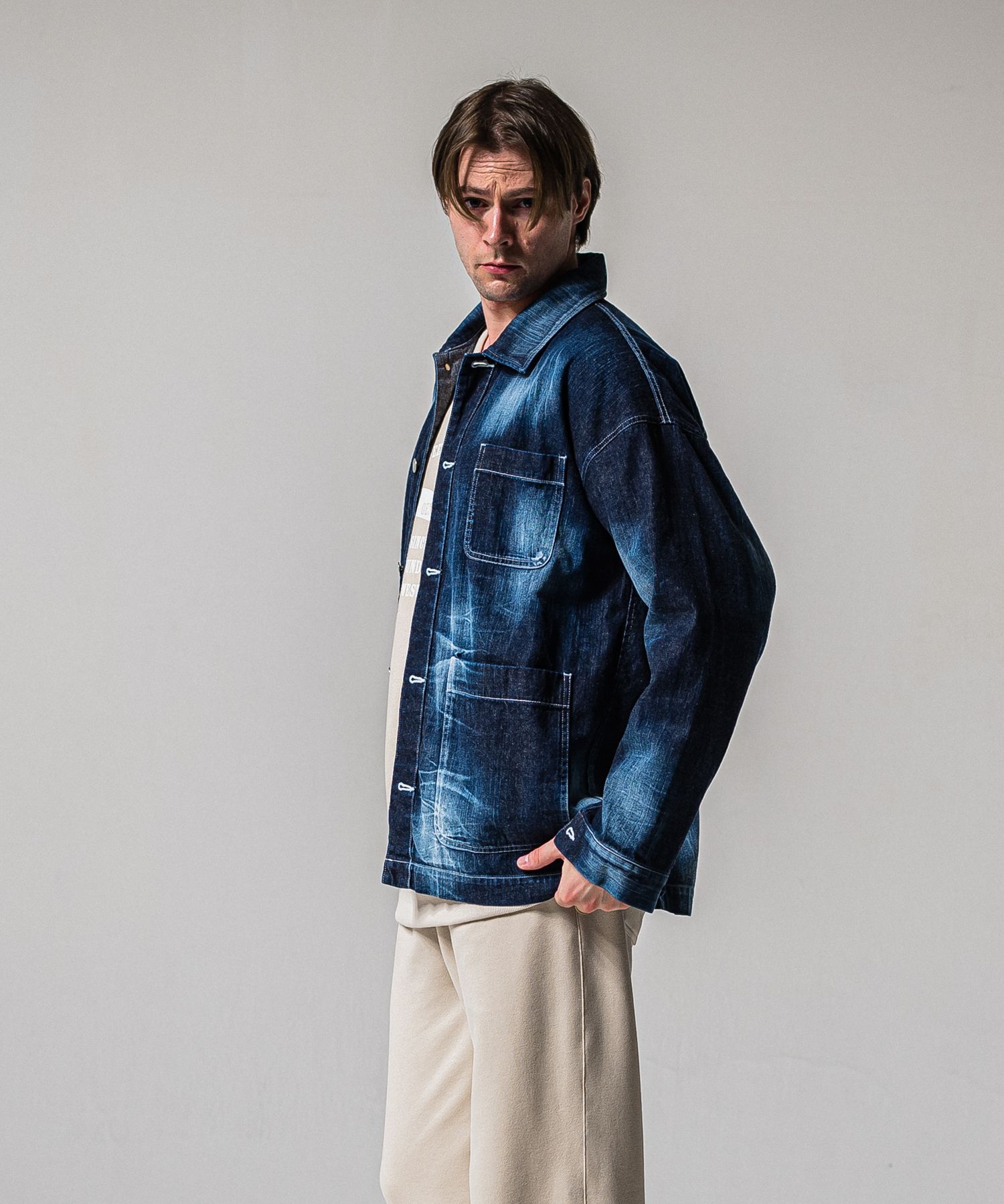 RC CAVER ALL / RC39-JK-004 / デニムカバーオール / ダークインディゴ (2月中旬入荷予定)