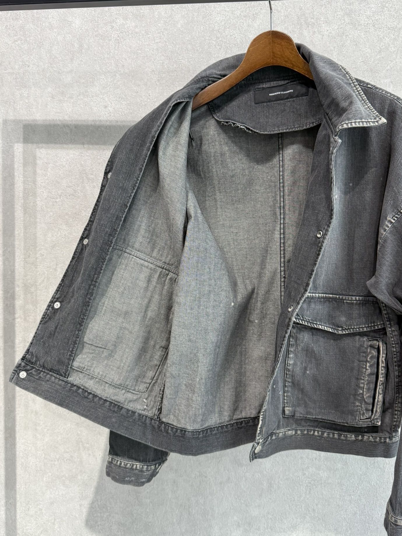 LDENIM AG FLIGHT JACKET / RC37-JK-001 / デニムフライトジャケット / ブラックユーズド