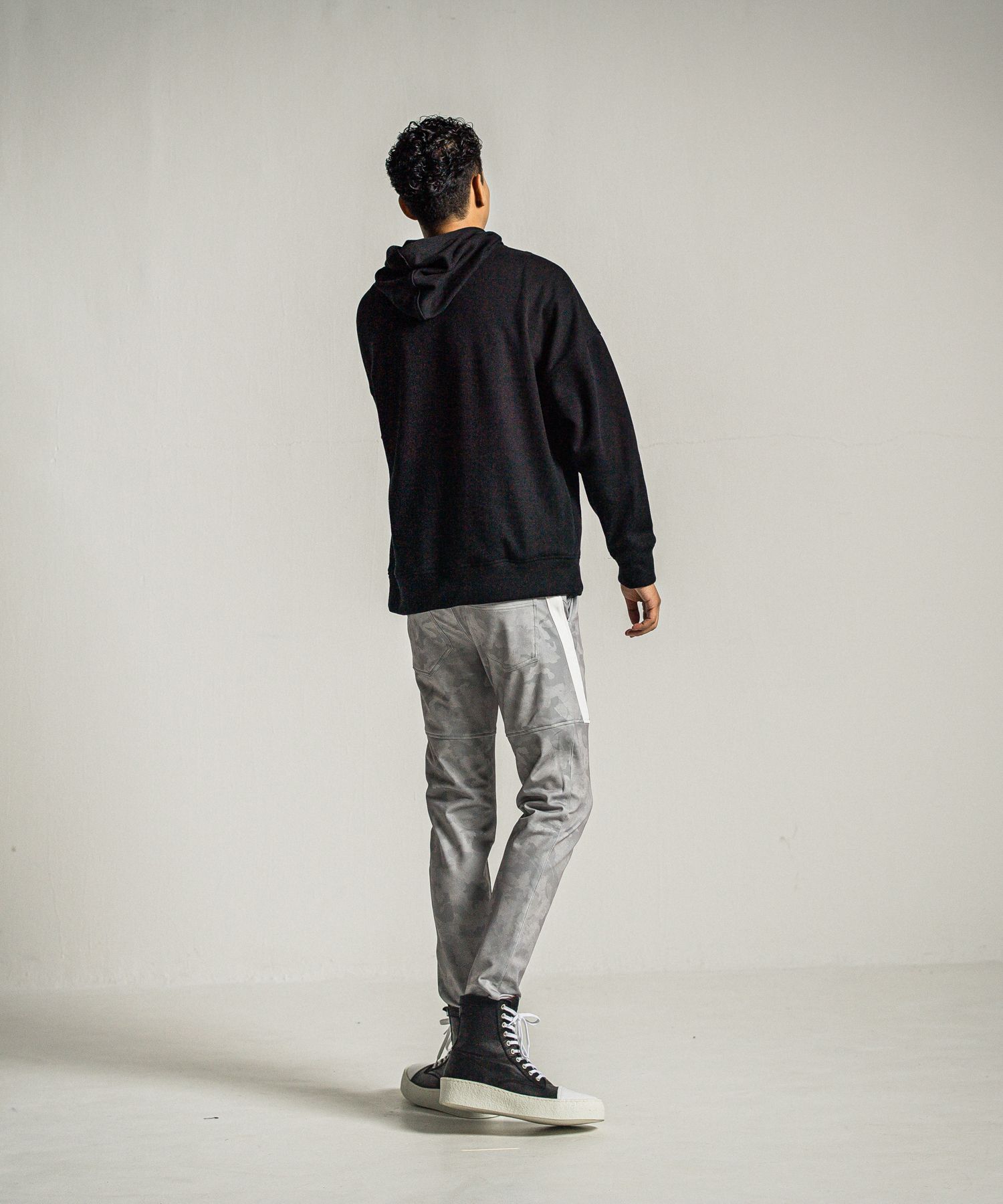 SHAGGY FLEECE THERMAL PULLOVER HOODIE / RC34-C-003 / 裏起毛サーマルパーカー / ブラック