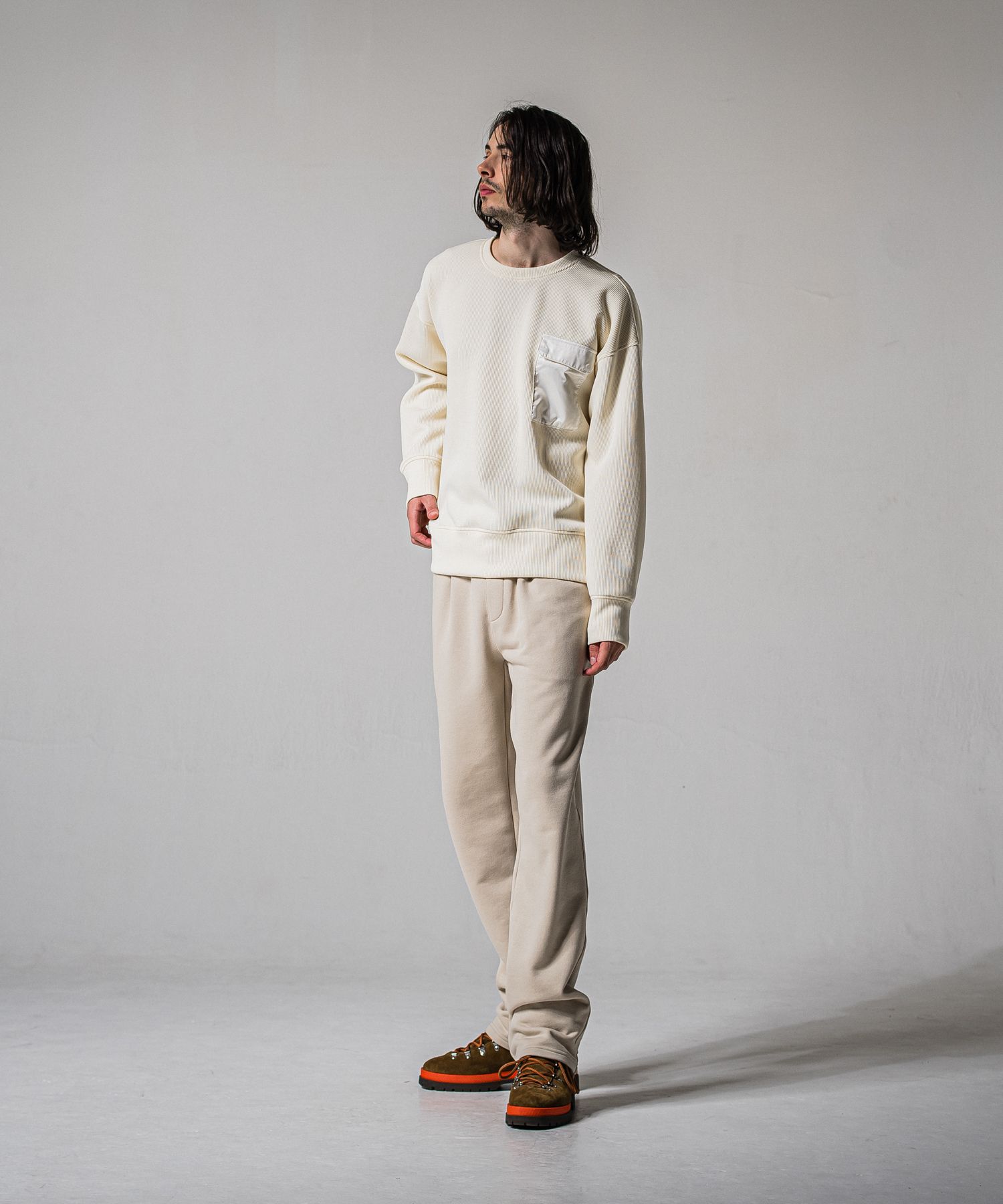 HF URAKE WIDE TUCK PANTS / RC39-ST-016WT / 高機能スウェットワイドタックパンツ / グレージュ (1月中旬入荷予定)