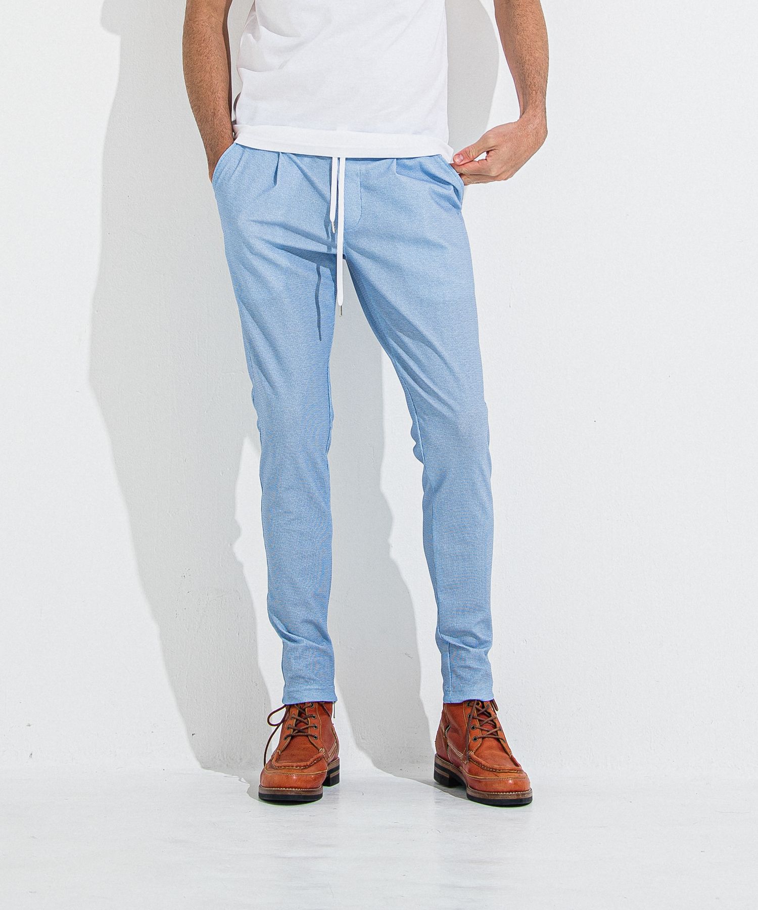 CHRIS EASY TUCK  PANTS / RC36-ST-016T / イージータックパンツ / チェックサックス
