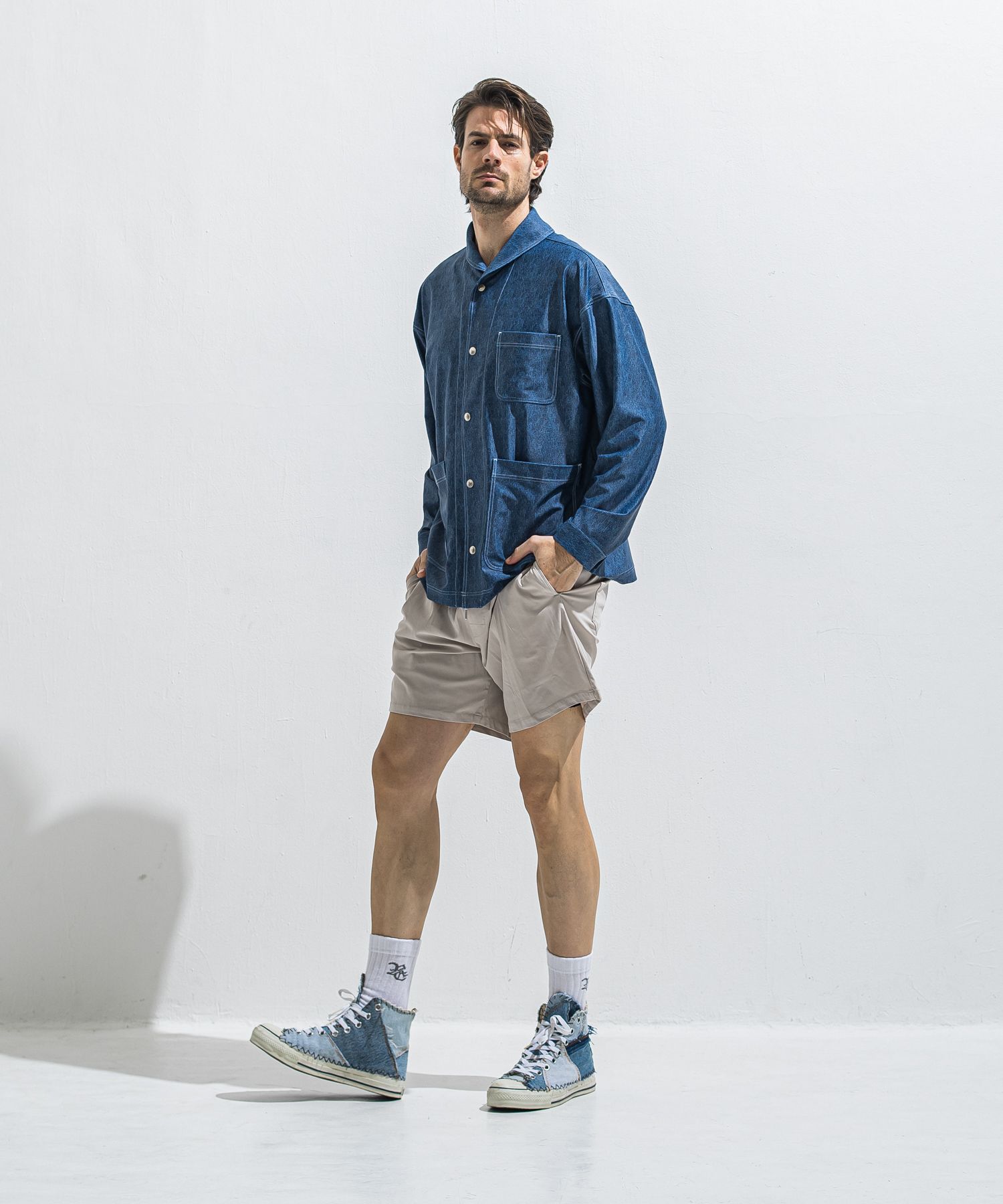 TV NYLON SHORTS / RC40-HP-004 / リラックスナイロンショーツ / グレージュ (6月上旬入荷予定)