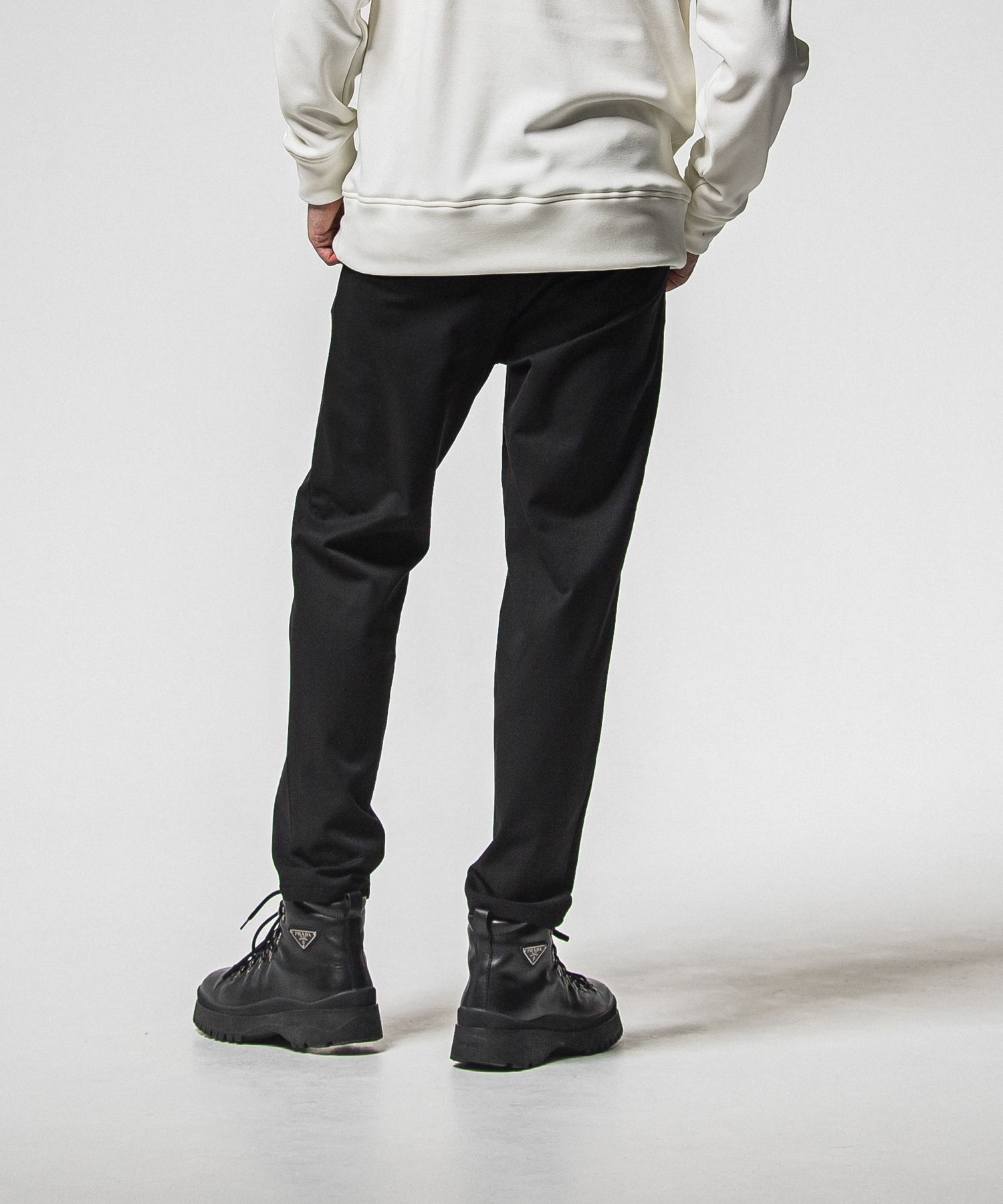 PAT WIDE EASY PANTS / RC38-ST-036BN / ワイドテーパードパンツ / ブラック (1月上旬入荷予定)