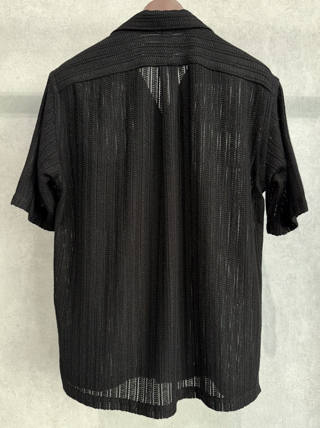 RUSSEL SHIRTS / DP1-SH-004 / ラッセル織り半袖シャツ / ブラック