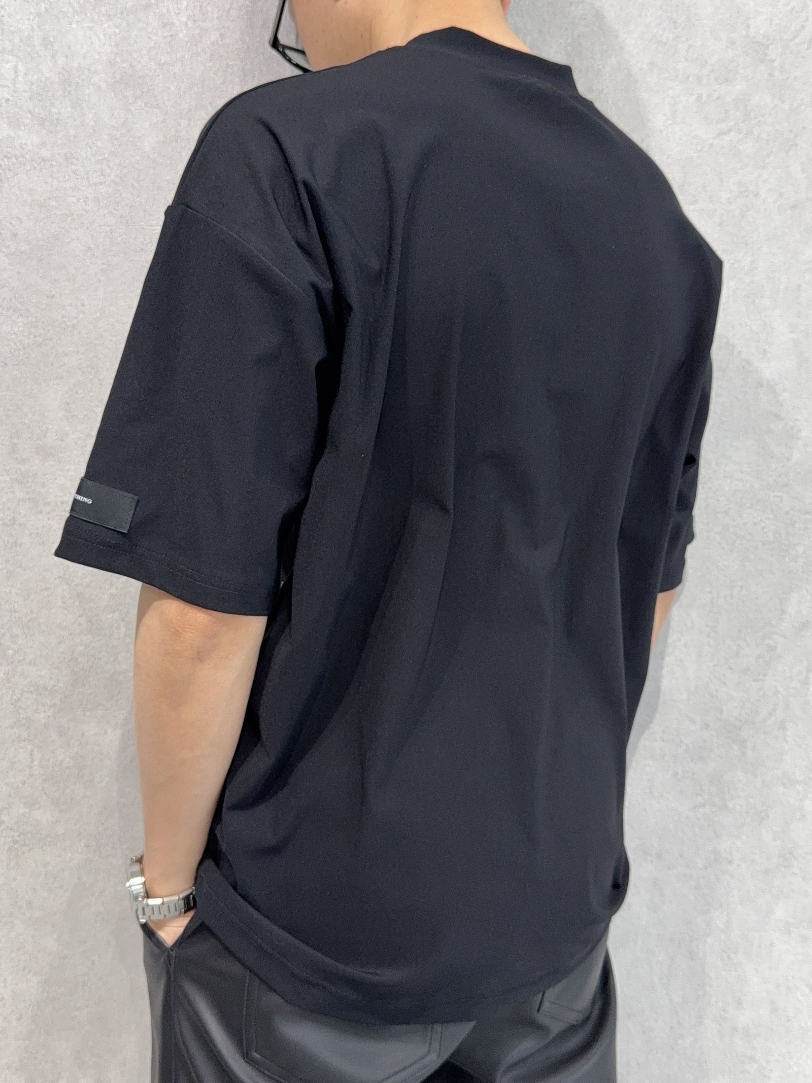 SIDE RC OVER TEE / RC39-T-004 / サイドロゴナイロンビッグTシャツ / ブラック