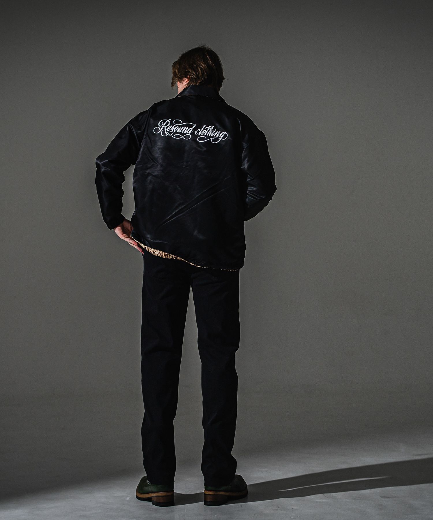 DENIM JERSEY WIDE PT / RC41-ST-016WTD / ライトオンスデニムジャージセミワイドパンツ / ブラック (8月中旬入荷予定)