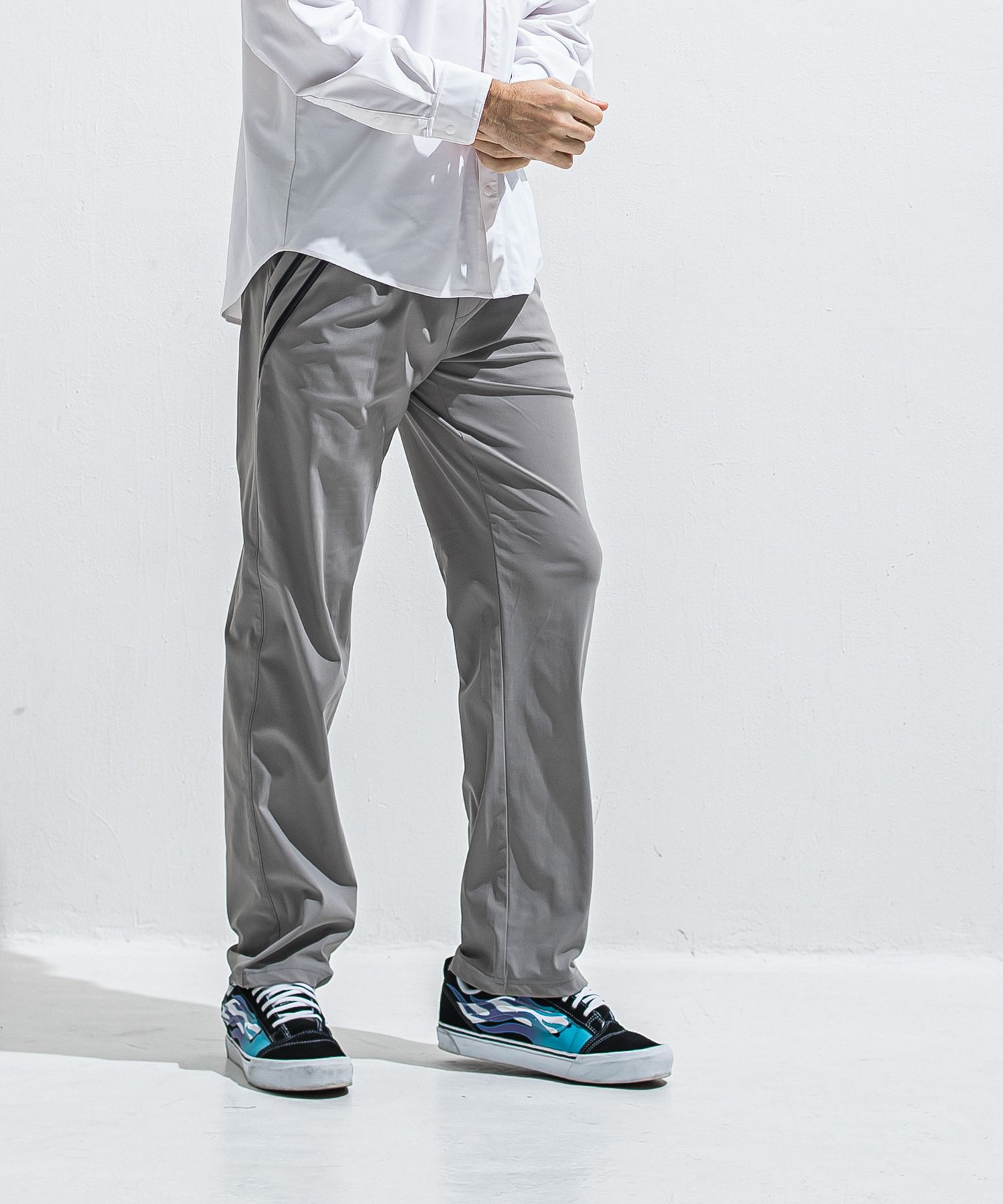 EDGE NYLON SEMI WIDE PT / RC40-ST-014WT / エッジナイロンセミワイドラインパンツ / グレー (4月下旬入荷予定)