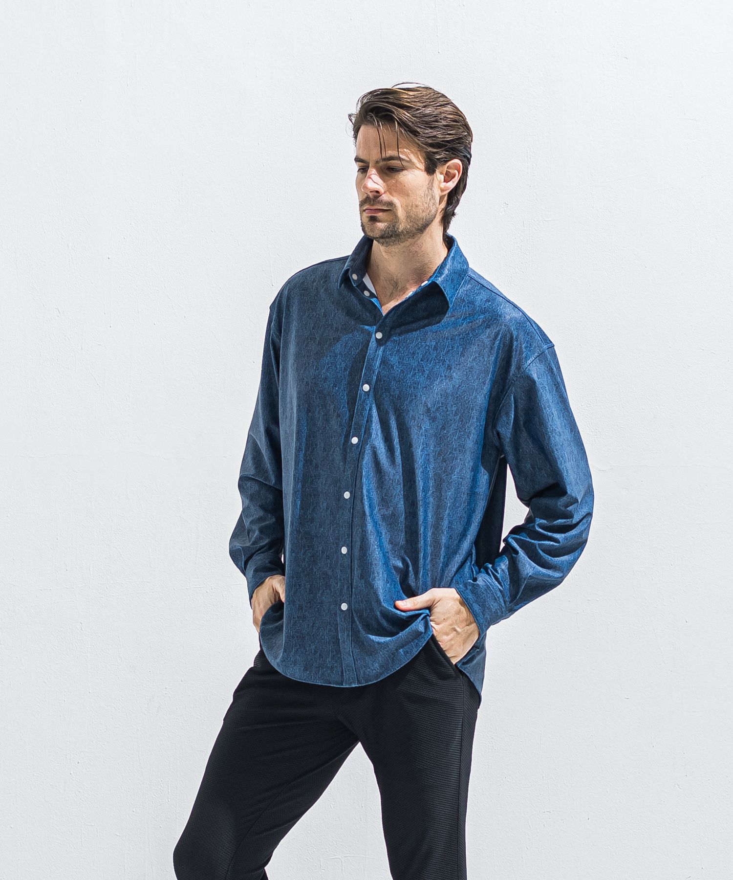 RUSH JACK SHIRTS / RC40-SH-001 / オーバーサイズラッシュガードシャツ / ダークインディゴ (5月中旬入荷予定)