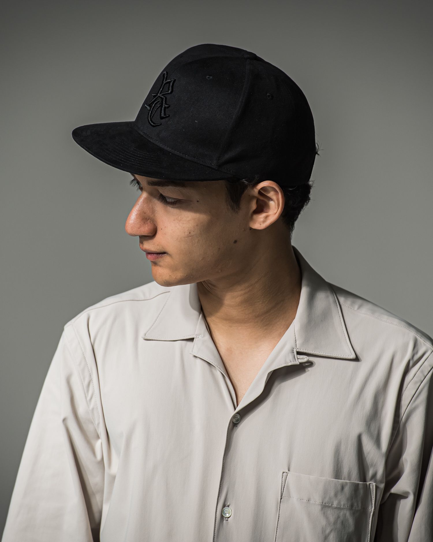 SUEDE RC BB CAP / RC37-CAP-001 / スエードエコレザーべースボールキャップ / ブラック×ブラック (9月上旬入荷予定)
