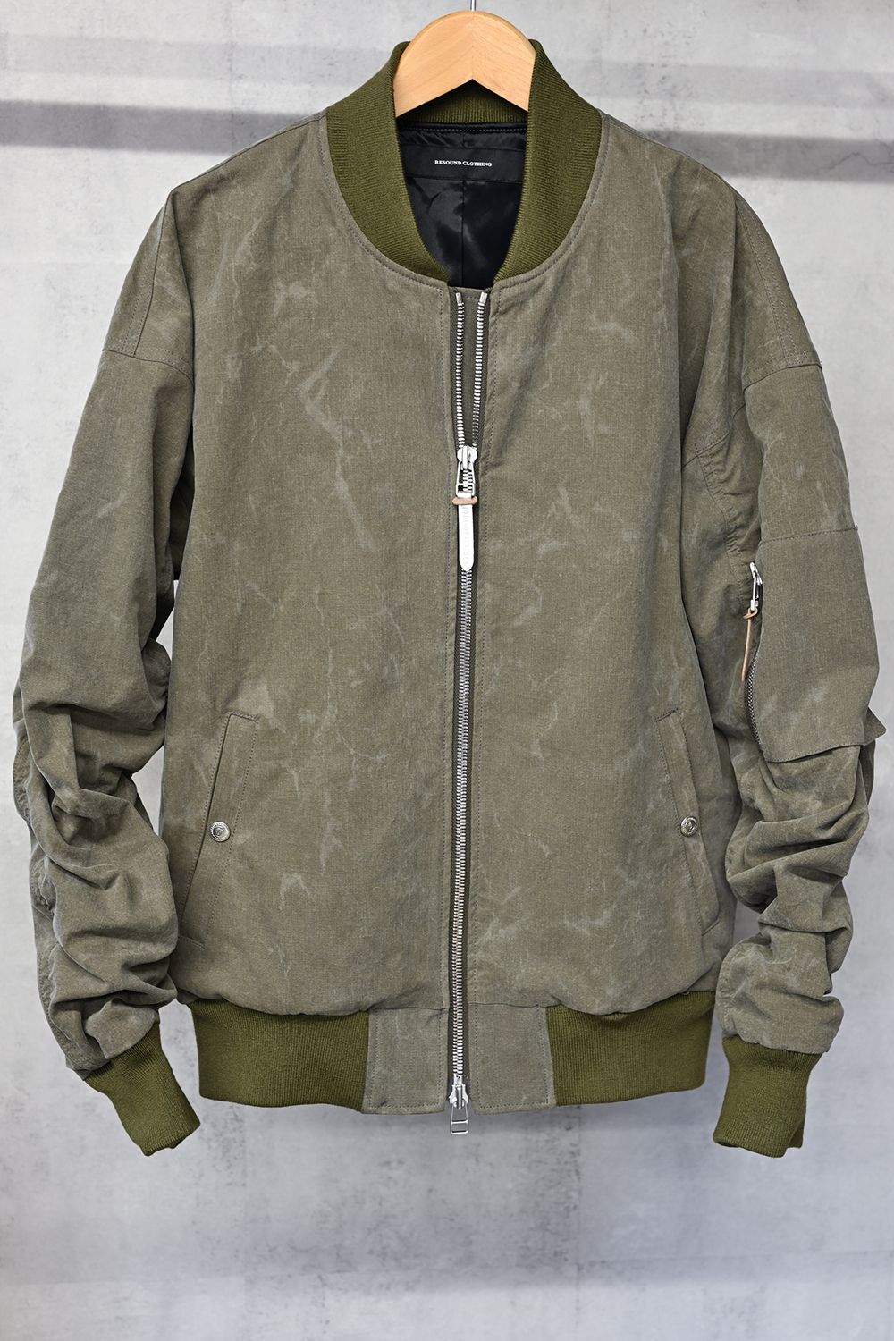 RESOUND CLOTHING - DAVID JACKET / RC33-JK-003 / MA-1 / ヴィンテージカーキ | LUKE