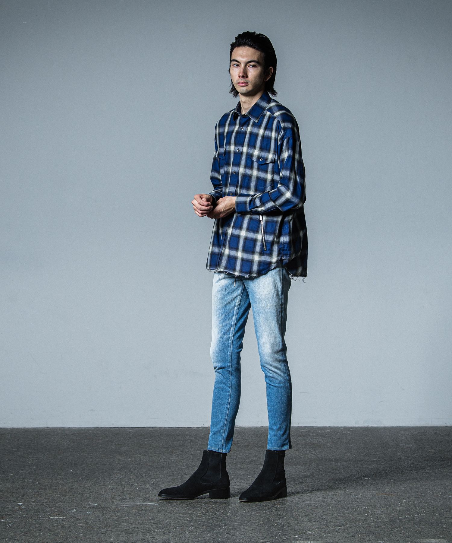 MICK DENIM JERSEY / RC33-ST-020 / デニムジャージテーパードパンツ / インディゴユーズド
