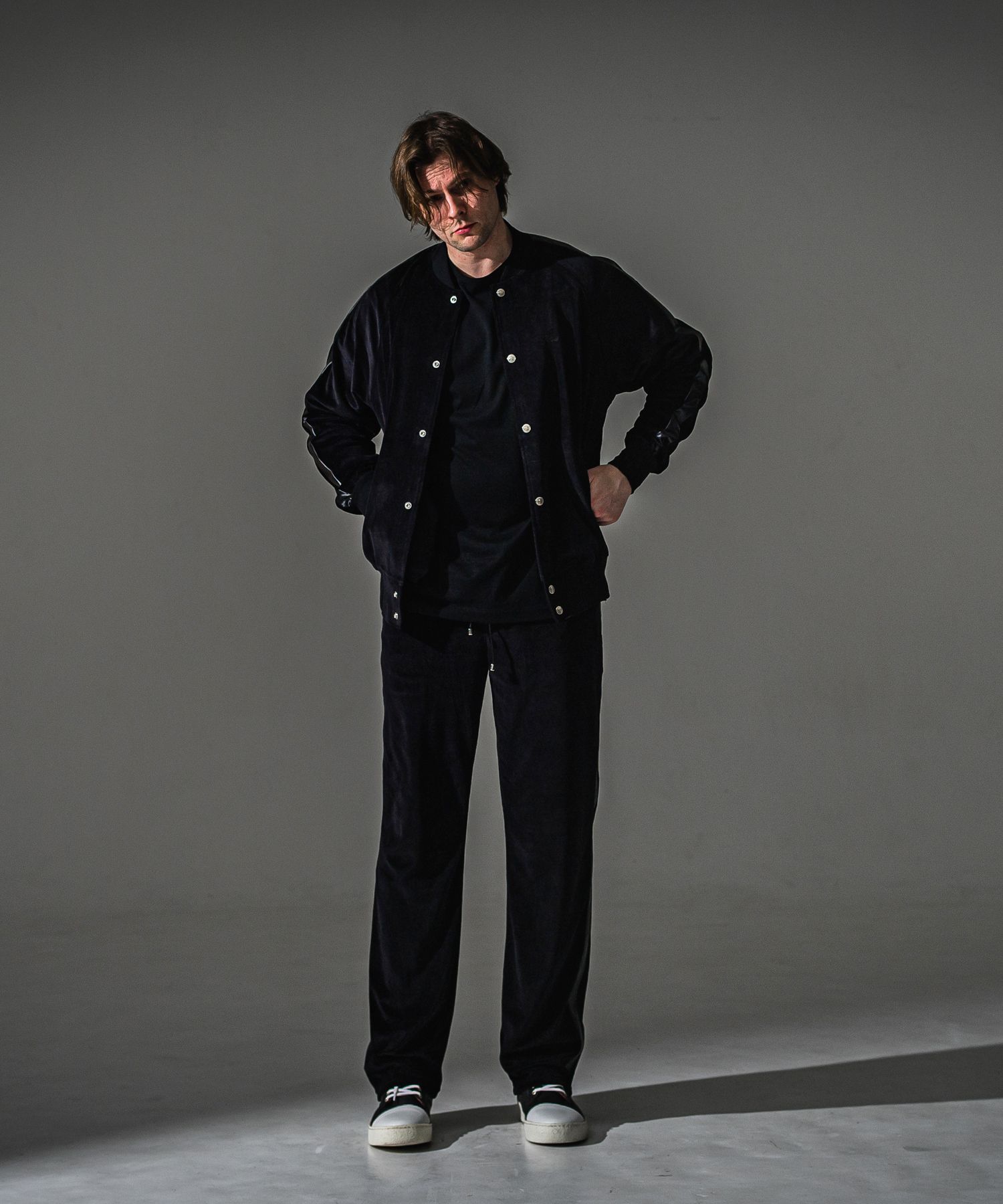 RC OVER LONGSLEEVE TEE / RC41-T-001 / オーバーサイズ長袖RCロゴワッペンTシャツ / ブラック×ブラック (7月中旬入荷予定)