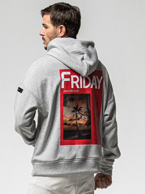 【FRIDAYコラボ】 FRIDAY OLD COVER VELOURS FLEECE TRAINER / RCF1-C-001 / 裏起毛FRIDAYオールドカバートレーナー / グレー (11月上旬入荷予定)
