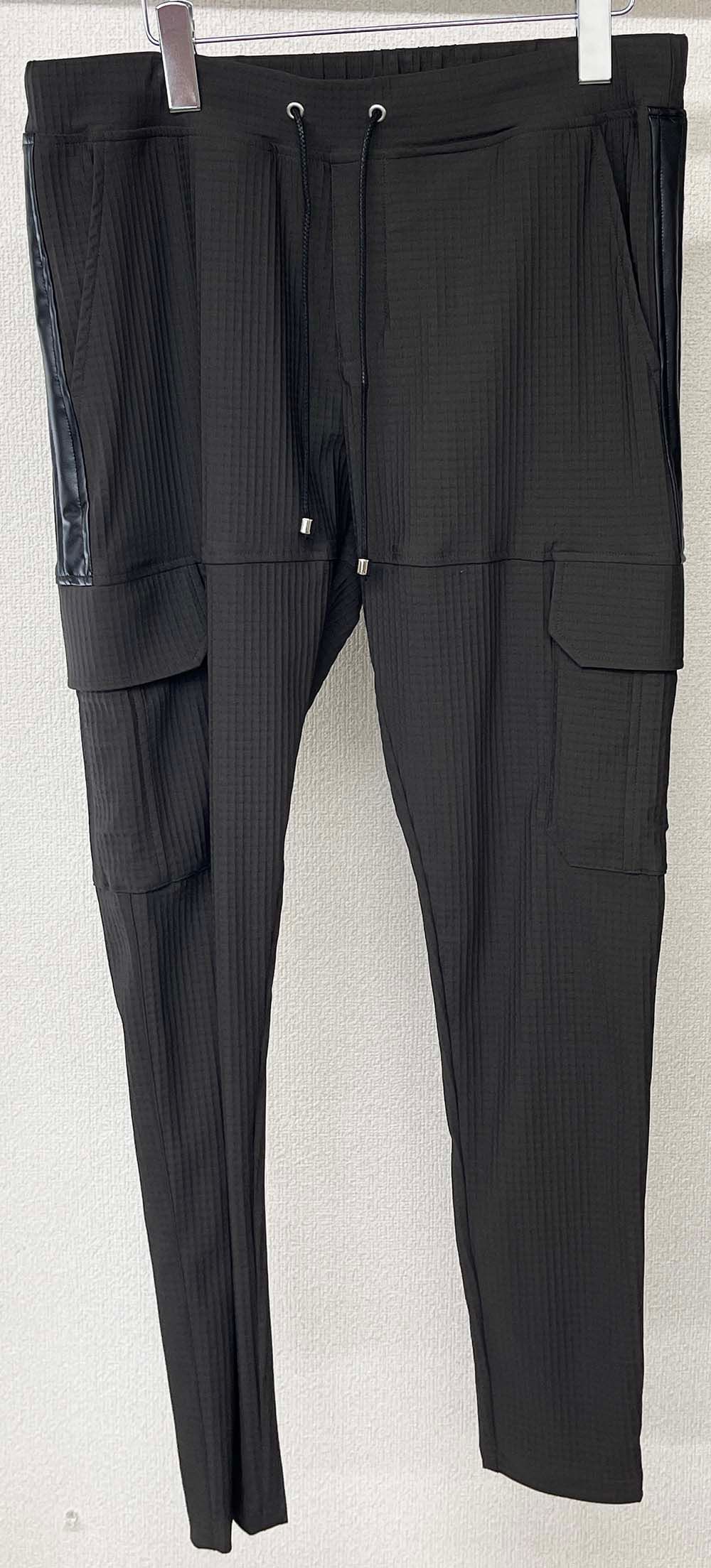 HV NYLON DARRELL CARGO PT / RC25-ST-010 / レザーラインカーゴパンツ / リップルチャコール