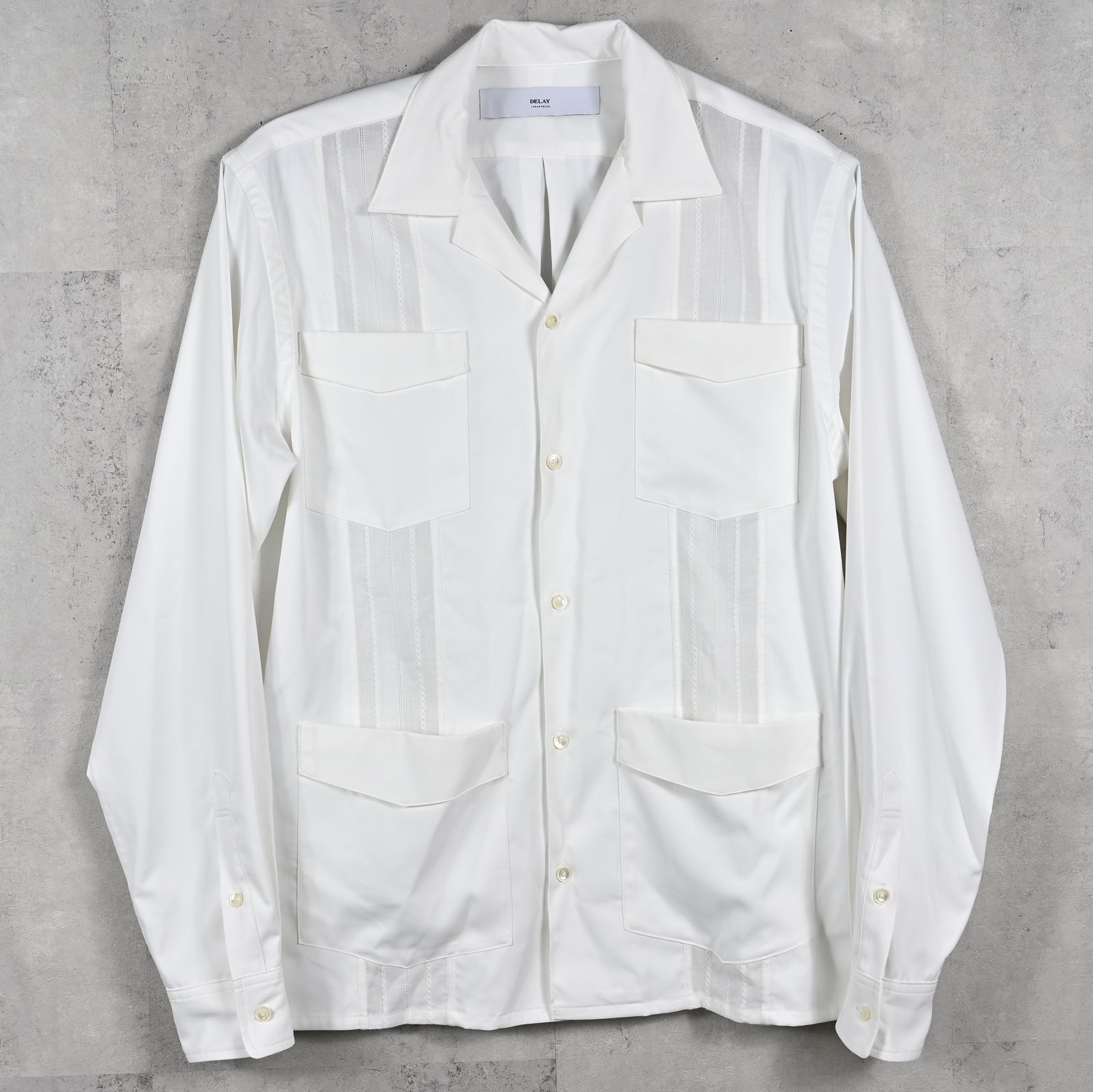 GUAYABERA SHIRTS / DP1-SH-002 / キューバシャツ / ホワイト (3月中旬入荷予定)