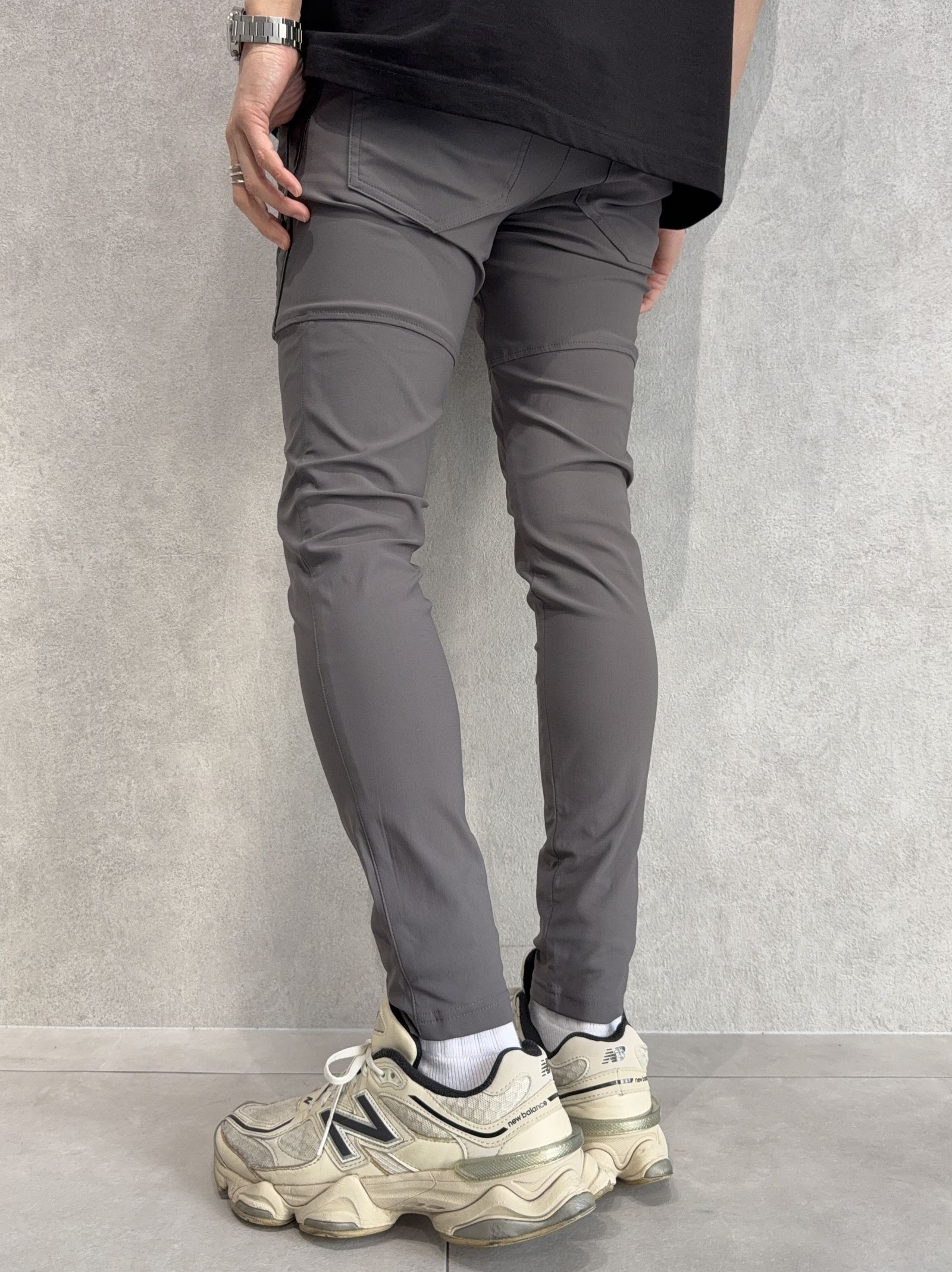 TYLER NYLON PANTS / RC40-ST-026 / レザーラインナイロンパンツ / チャコール