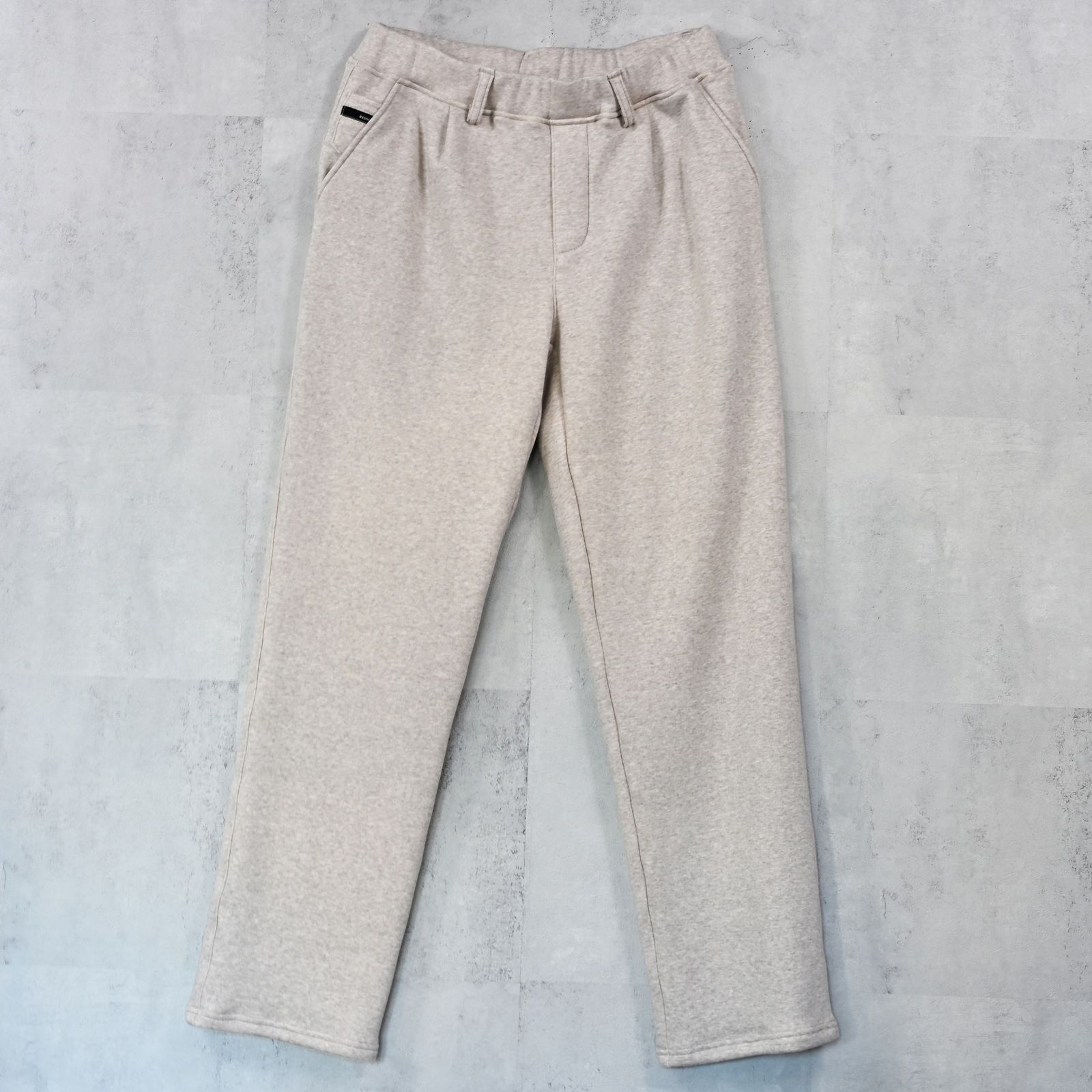 VELOURS FLEECE WIDE TUCK PANTS / RC42-ST-016HWT / 裏起毛セミワイドタックパンツ / ベージュ (11月中旬入荷予定)