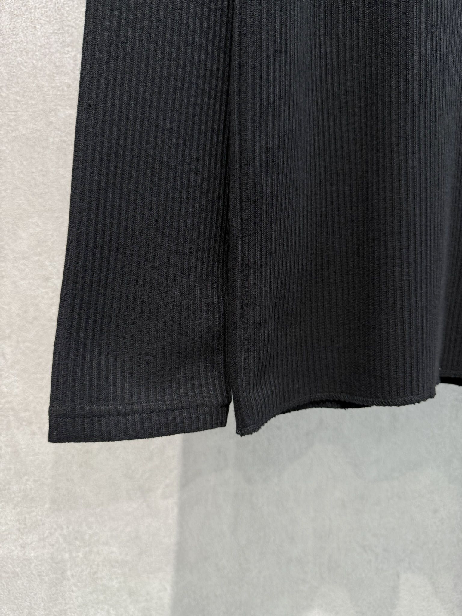 CUTOFF RAIL LONGSLEEVE / RC37-C-001 / レールカットソー / ブラック