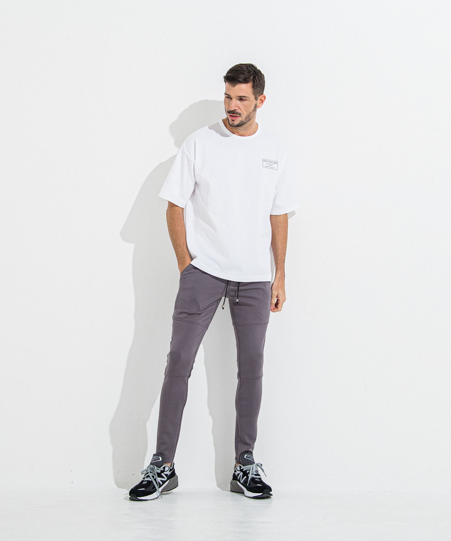 CREW OVER TEE / RC36-T-007 / バックプリントビッグTシャツ / ホワイト
