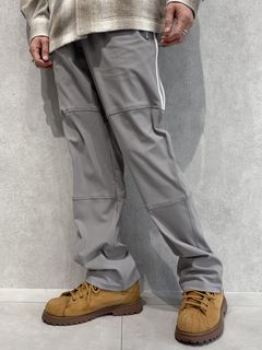 JOHNSON LINE WIDE PANTS / RC39-ST-009WT / ジョンソンラインワイドタックパンツ / グレー×ホワイト