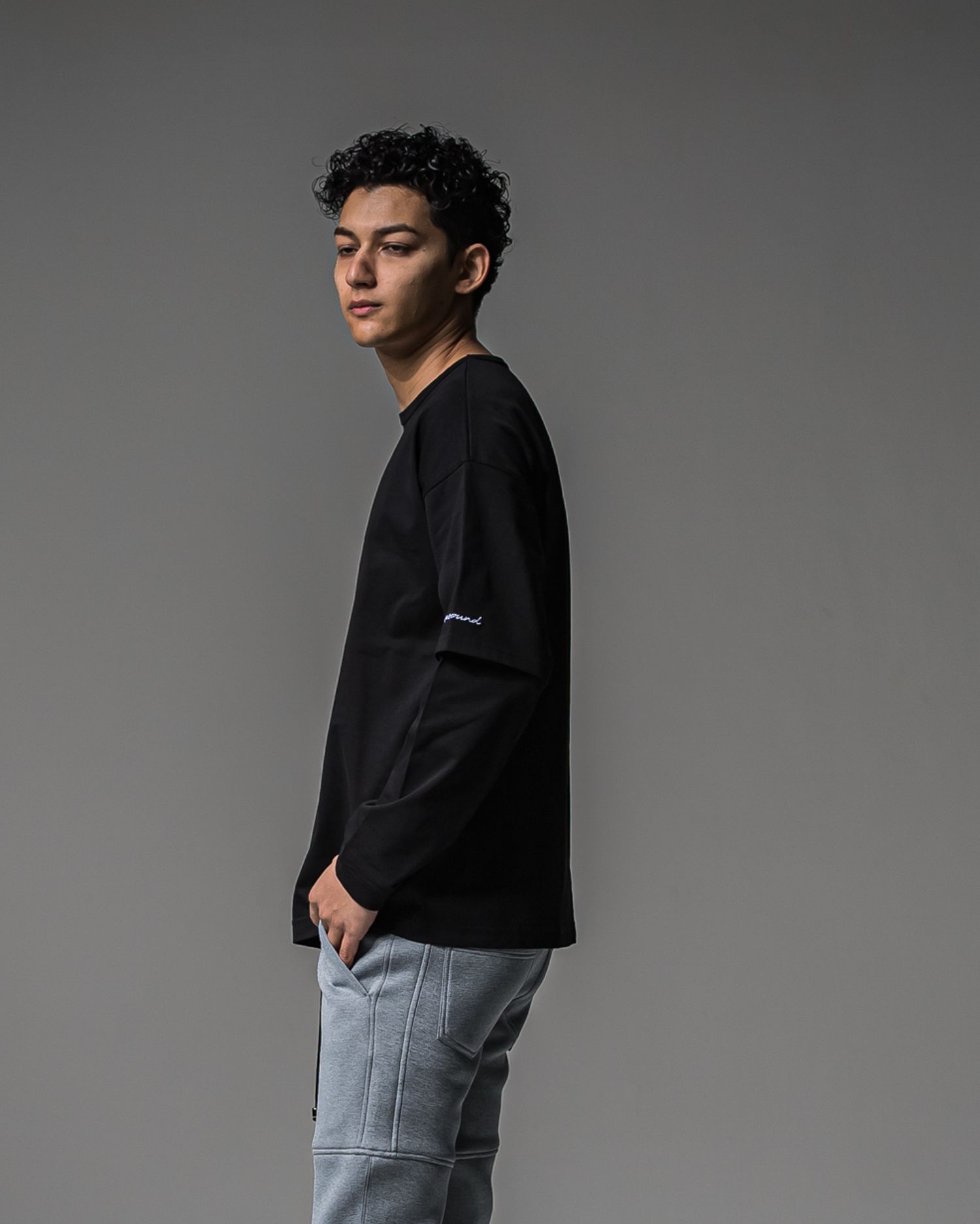 FAKE LAYERED LONG SLEEVE / RC37-T-004 / レイヤードロングスリーブTシャツ / ブラック