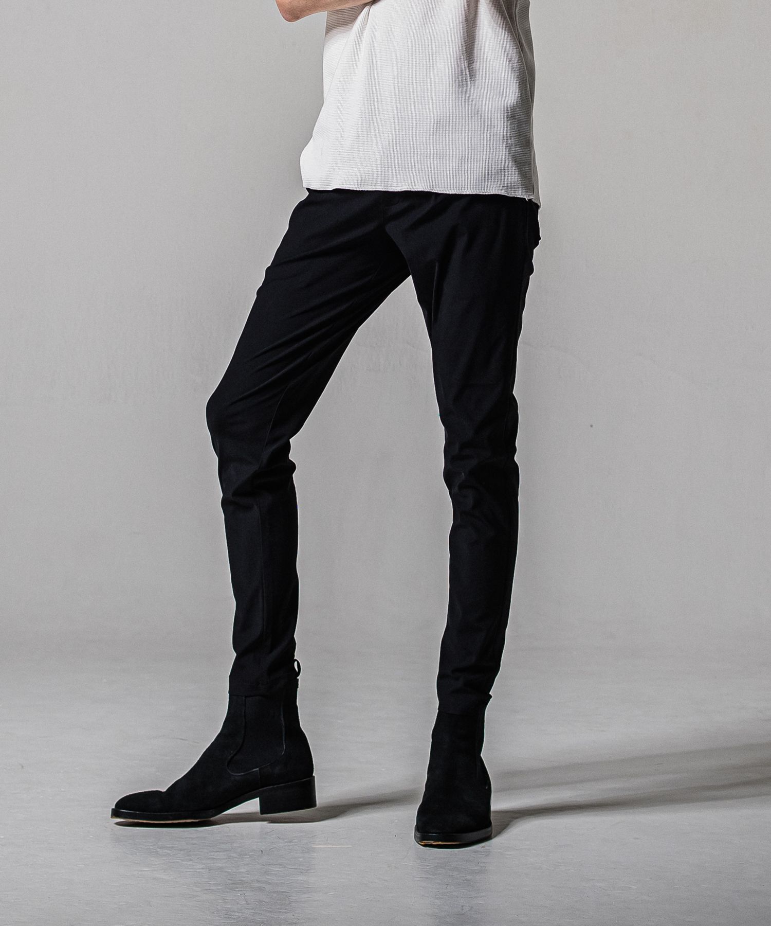 CHRIS EASY TUCK PANTS / RC39-ST-016T / ナイロンイージータックパンツ / ブラック (3月上旬入荷予定)