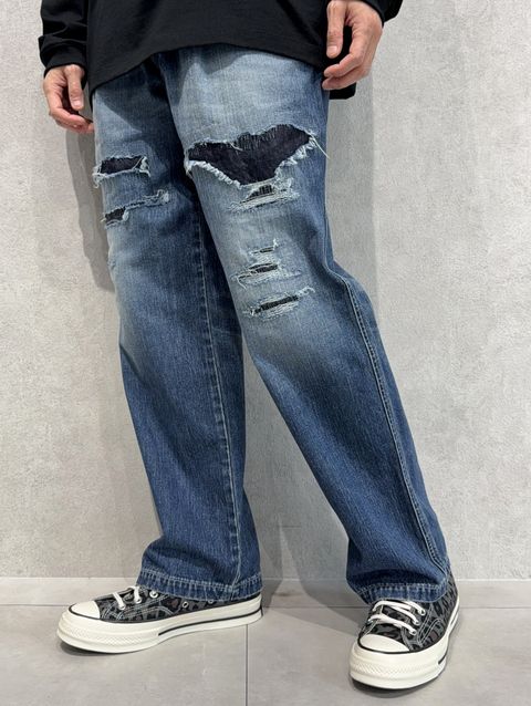 WK PT / RC41-ST-042 / ワンタックワークデニムパンツ / インディゴリメイク