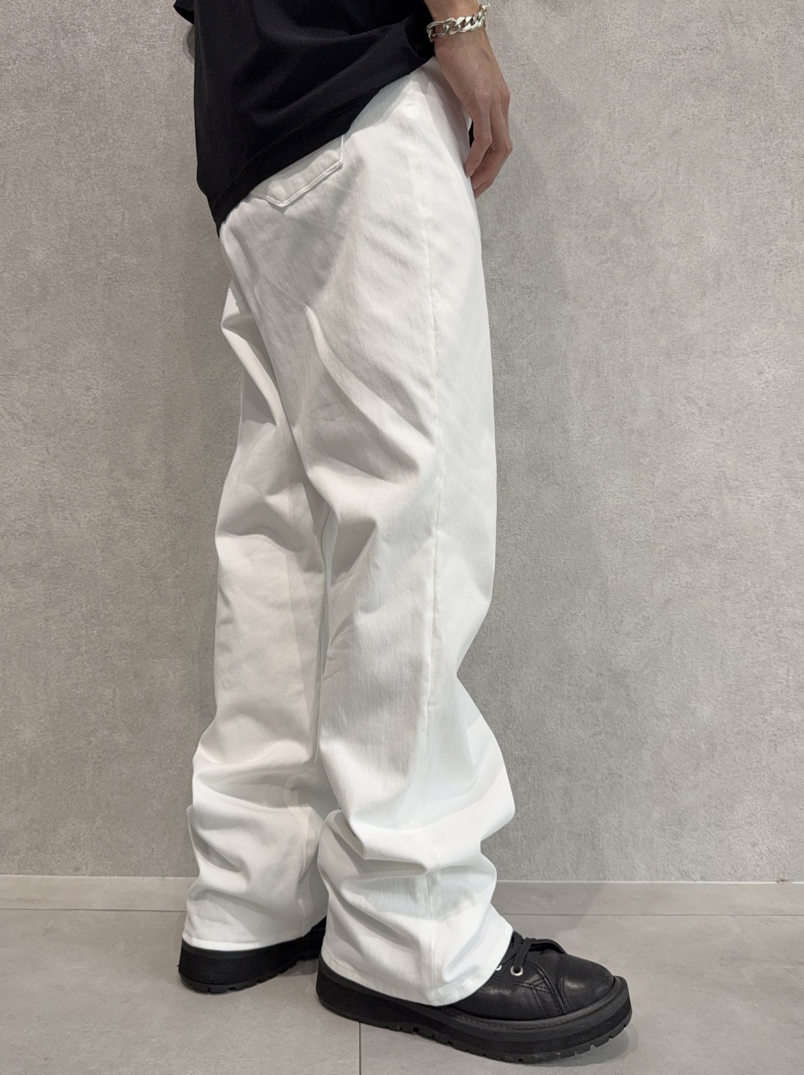 KING DENIM JERSEY / BASIC-ST-005 / デニムジャージ バギーワイドパンツ / ホワイト