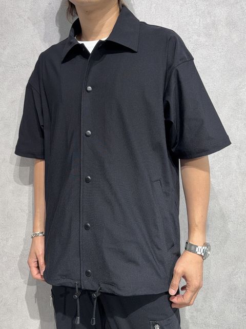 NYLON HALF COACH JACKET / RC36-C-002 / 半袖ナイロンコーチジャケット / ブラック