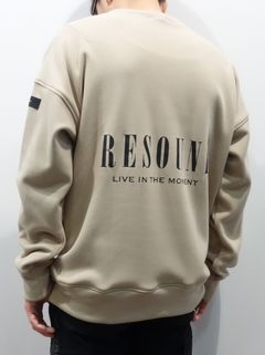 ID BACKROGO VELOURS FLEECE DROP TRAINER / RC26-C-002 / 裏起毛バックロゴトレーナー / ベージュ